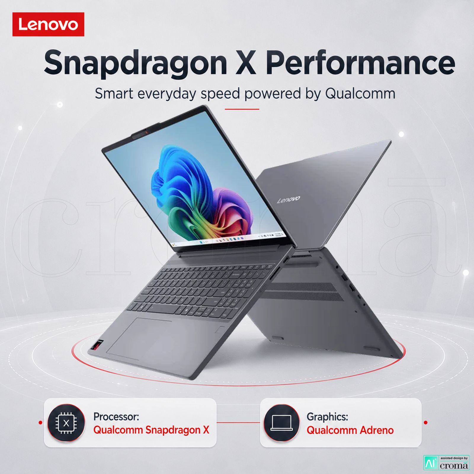 Lenovo IdeaPad Slim 3 15Q8X10 Qualcomm Snapdragon X Thin & Light Laptop (16GB, 512GB SSD, Windows 11 Home, 15.3 inch WUXGA IPS Display, MS Office Home 2024, Luna Grey, 1.55 KG)_3