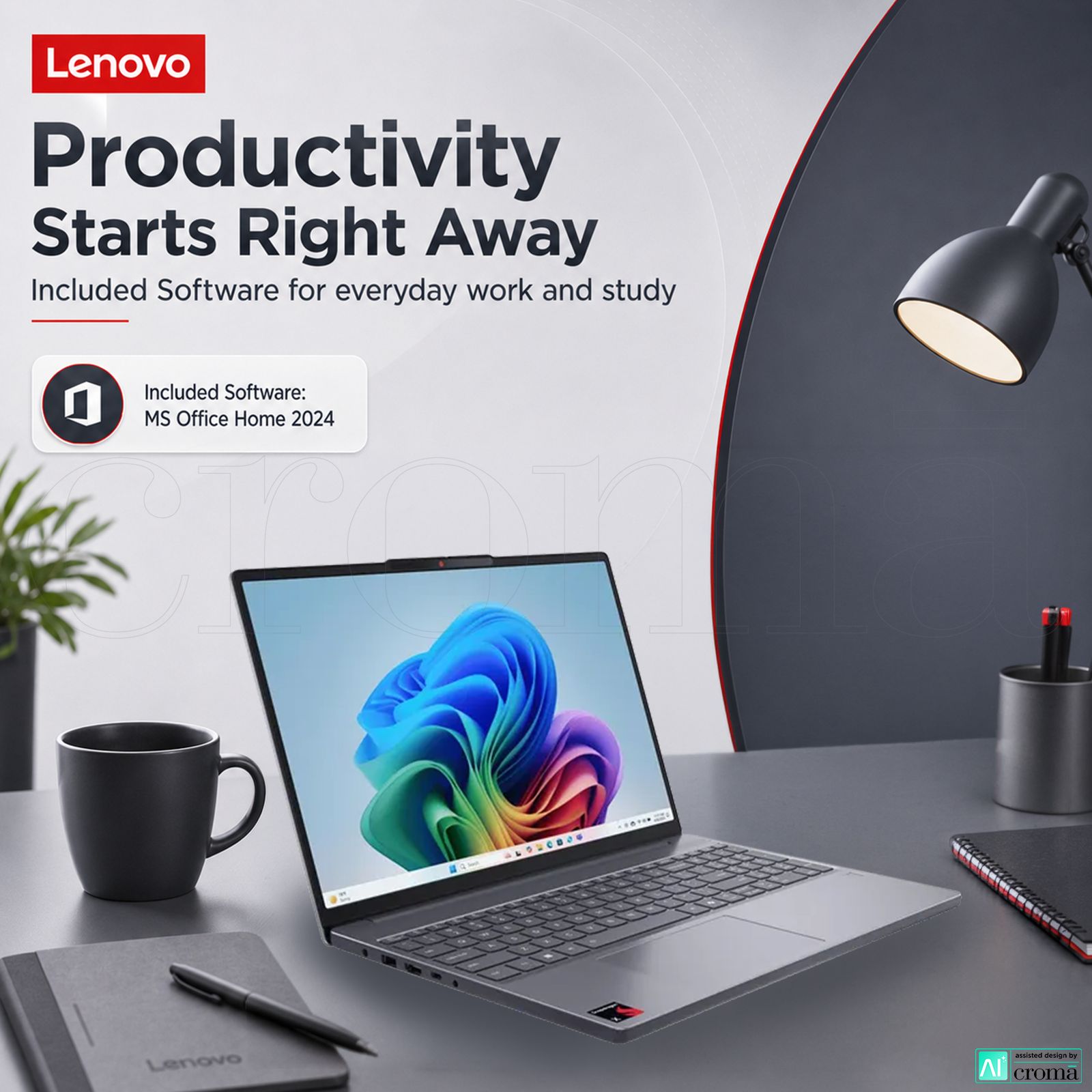 Lenovo IdeaPad Slim 3 15Q8X10 Qualcomm Snapdragon X Thin & Light Laptop (16GB, 512GB SSD, Windows 11 Home, 15.3 inch WUXGA IPS Display, MS Office Home 2024, Luna Grey, 1.55 KG)_7