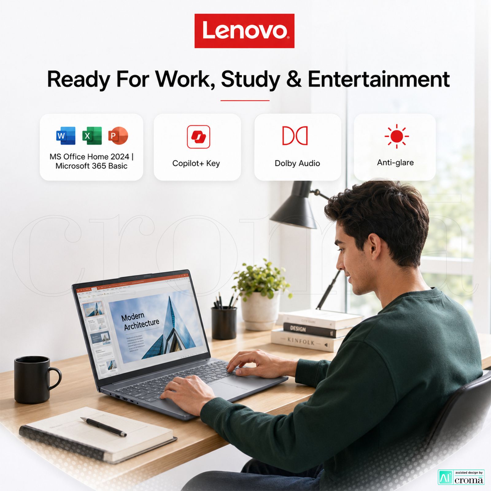 Lenovo IdeaPad Slim 3 15IPH11 Intel Core Ultra 5 Thin & Light Laptop (16GB, 512GB SSD, Windows 11 Home, 15.3 inch WUXGA IPS Display, MS Office Home 2024, Luna Grey, 1.63 KG) Lenovo IdeaPad Slim 3 15IPH11 Intel Core Ultra 5 Thin & Light Laptop (16GB, 512GB SSD, Windows 11 Home, 15.3 inch WUXGA IPS Display, MS Office Home 2024, Luna Grey, 1.63 KG)_7