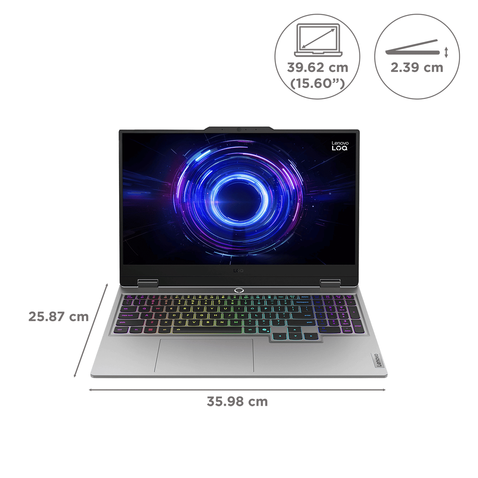 Lenovo LOQ 15IRX10 Intel Core i7 13th Gen Gaming Laptop (16GB, 1TB SSD, Windows 11 Home, 8GB Graphics, 15.6 Inch 144 Hz FHD IPS Display, NVIDIA GeForce RTX 5050, MS Office Home 2024, Luna Grey, 2.4 KG)_7
