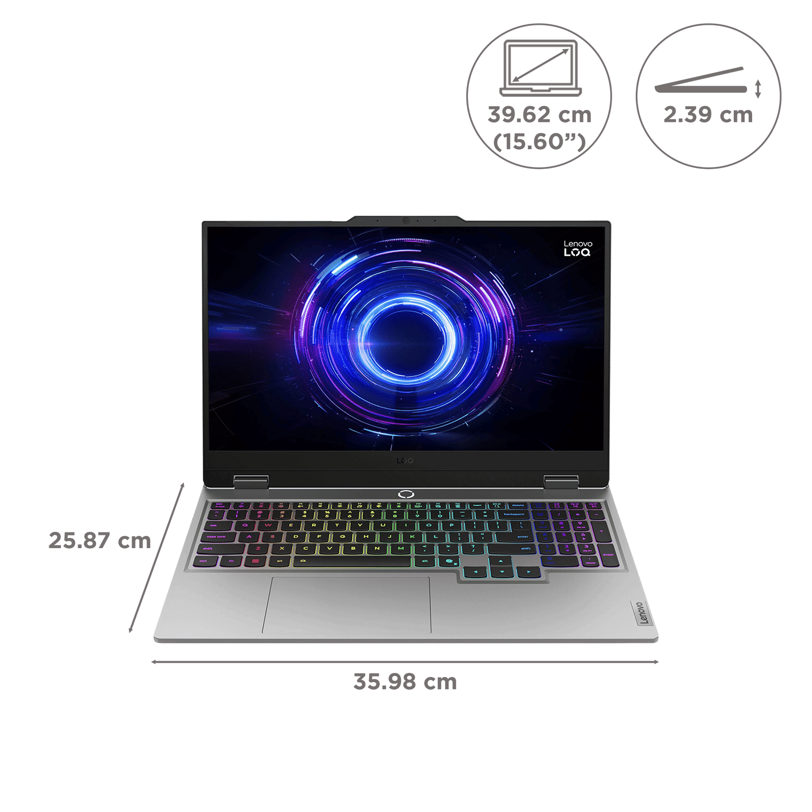 Lenovo LOQ 15IRX10 Intel Core i7 13th Gen Gaming Laptop (16GB, 1TB SSD, Windows 11 Home, 8GB Graphics, 15.6 Inch 144 Hz FHD IPS Display, NVIDIA GeForce RTX 5060, MS Office Home 2024, Luna Grey, 2.4 KG)_6