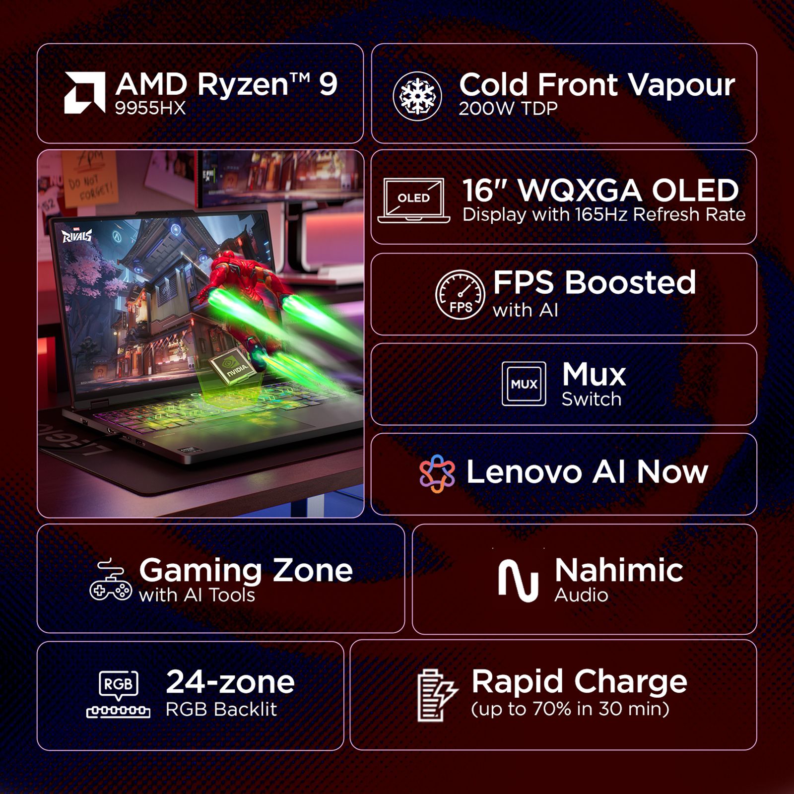Lenovo Legion Pro 5 16AFR10 AMD Ryzen 9 Gaming Laptop (32GB, 1TB SSD, Windows 11 Home, 8GB Graphics, 16 Inch 165 Hz WQXGA OLED Display, NVIDIA GeForce RTX 5070, MS Office Home 2024, Eclipse Black, 2.3 KG) Lenovo Legion Pro 5 16AFR10 AMD Ryzen 9 Gaming Laptop (32GB, 1TB SSD, Windows 11 Home, 8GB Graphics, 16 Inch 165 Hz WQXGA OLED Display, NVIDIA GeForce RTX 5070, MS Office Home 2024, Eclipse Black, 2.3 KG)_11