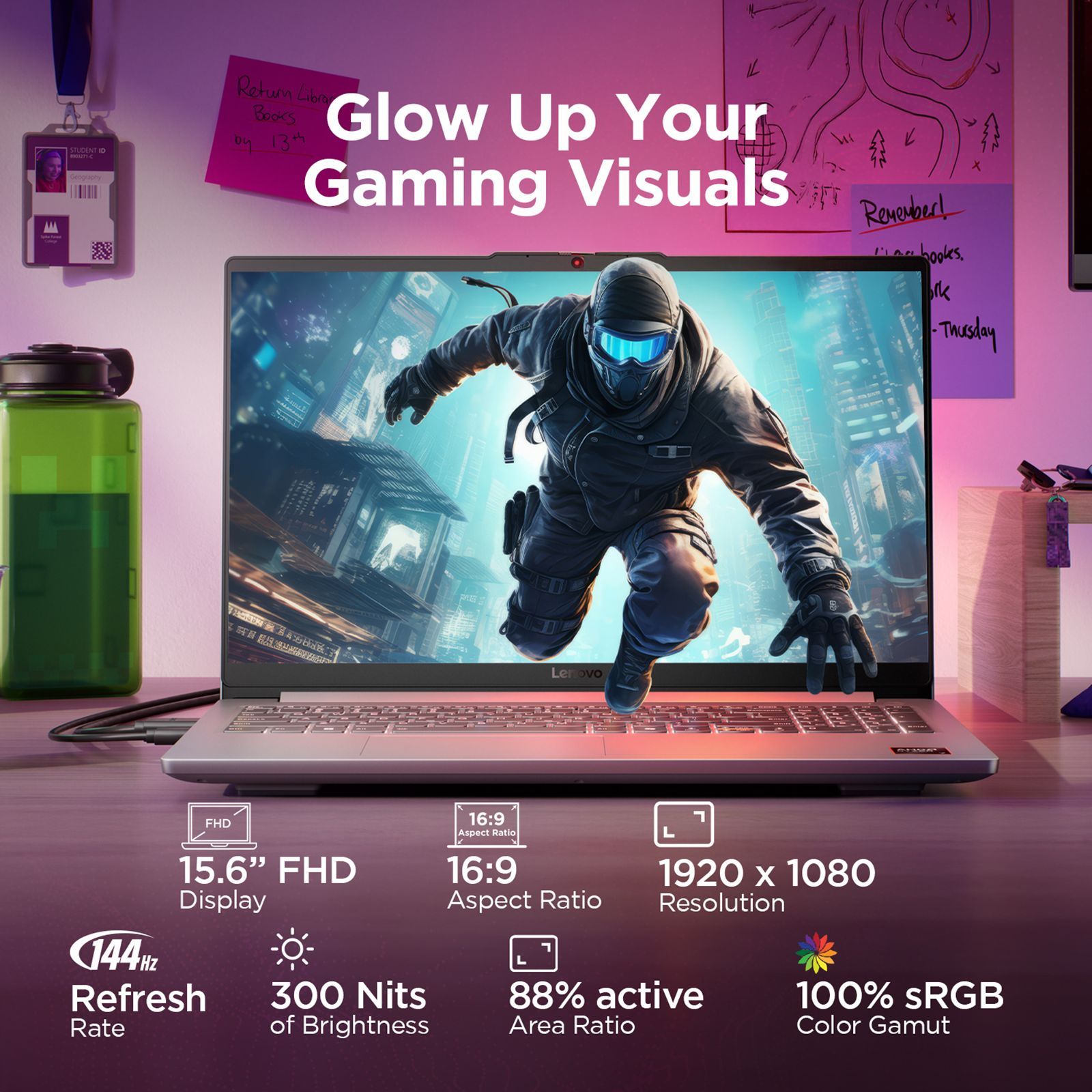 Lenovo LOQ 15ARP10E AMD Ryzen 5 Gaming Laptop (16GB, 512GB SSD, Windows 11 Home, 6GB Graphics, 15.6 Inch 144 Hz FHD IPS Display, NVIDIA GeForce RTX 3050, MS Office Home 2024, Luna Grey, 1.8 KG) Lenovo LOQ 15ARP10E AMD Ryzen 5 Gaming Laptop (16GB, 512GB SSD, Windows 11 Home, 6GB Graphics, 15.6 Inch 144 Hz FHD IPS Display, NVIDIA GeForce RTX 3050, MS Office Home 2024, Luna Grey, 1.8 KG)_6