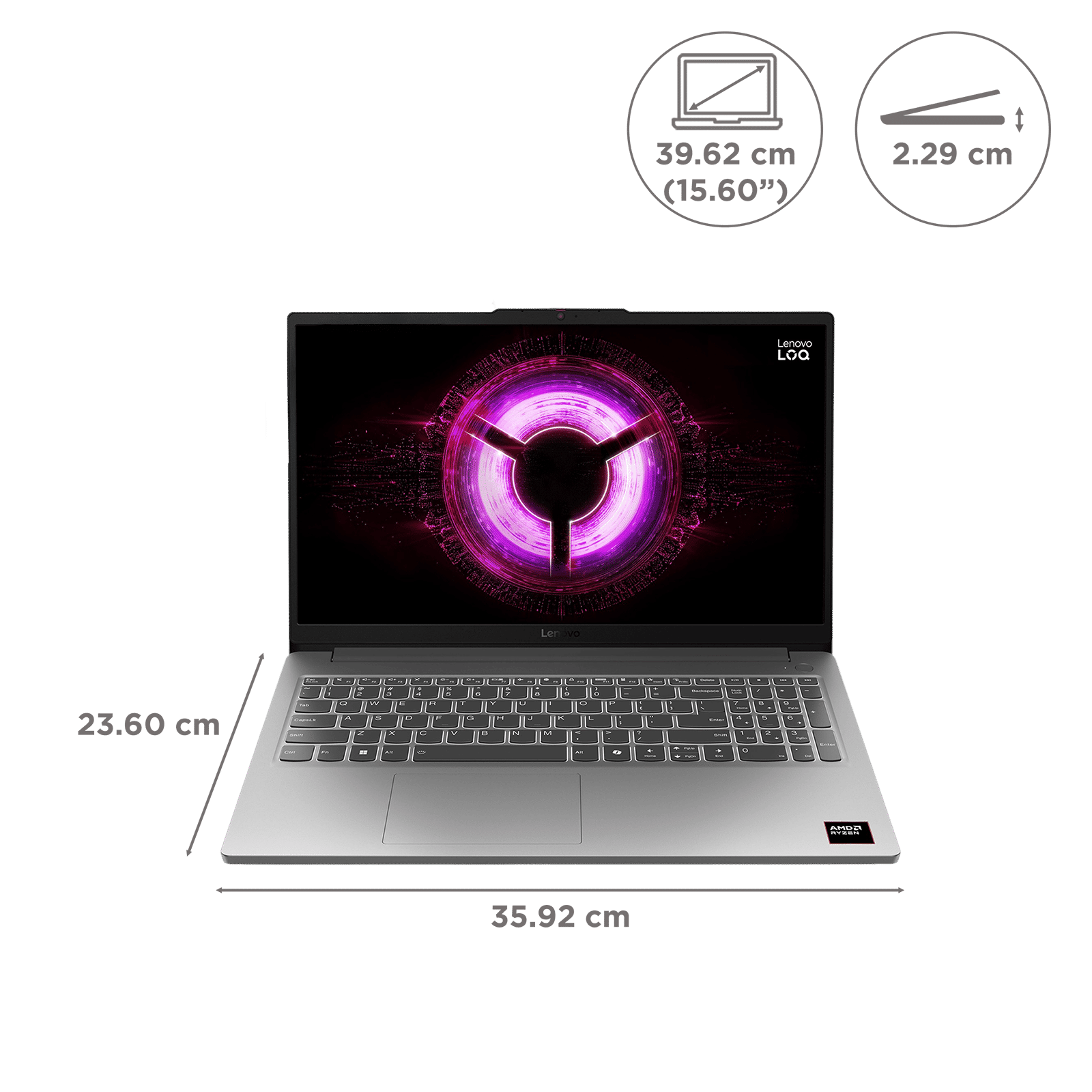 Lenovo LOQ 15ARP10E AMD Ryzen 5 Gaming Laptop (16GB, 512GB SSD, Windows 11 Home, 6GB Graphics, 15.6 Inch 144 Hz FHD IPS Display, NVIDIA GeForce RTX 3050, MS Office Home 2024, Luna Grey, 1.8 KG) Lenovo LOQ 15ARP10E AMD Ryzen 5 Gaming Laptop (16GB, 512GB SSD, Windows 11 Home, 6GB Graphics, 15.6 Inch 144 Hz FHD IPS Display, NVIDIA GeForce RTX 3050, MS Office Home 2024, Luna Grey, 1.8 KG)_7