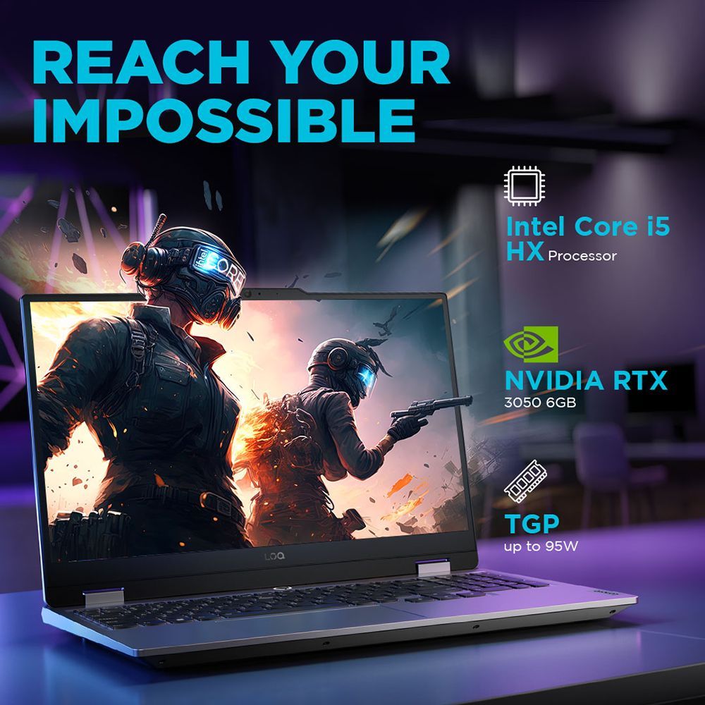 Lenovo LOQ 15IRX9 Intel Core i5 13th Gen Gaming Laptop (16GB, 512GB SSD, Windows 11 Home, 6GB Graphics, 15.6 Inch 144 Hz FHD IPS Display, NVIDIA GeForce RTX 3050, MS Office Home 2024, Luna Grey, 2.38 KG) Lenovo LOQ 15IRX9 Intel Core i5 13th Gen Gaming Laptop (16GB, 512GB SSD, Windows 11 Home, 6GB Graphics, 15.6 Inch 144 Hz FHD IPS Display, NVIDIA GeForce RTX 3050, MS Office Home 2024, Luna Grey, 2.38 KG)_2