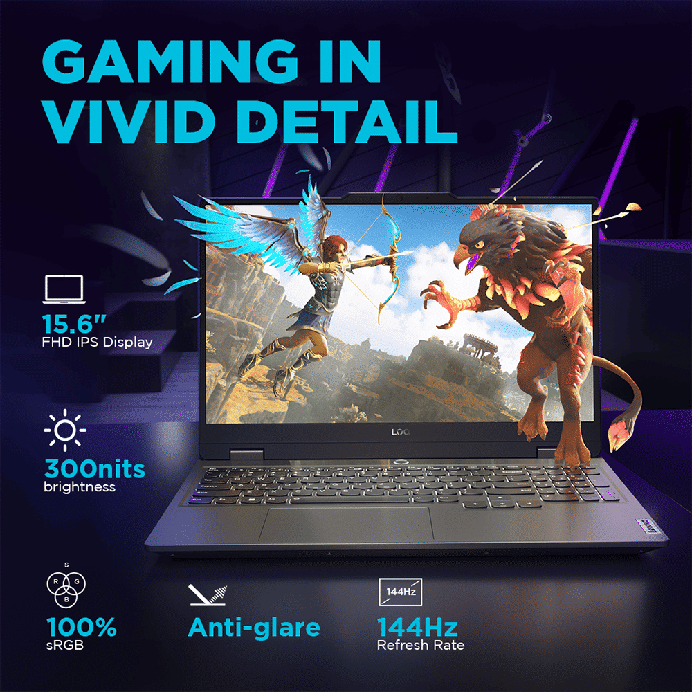 Lenovo LOQ 15IRX9 Intel Core i5 13th Gen Gaming Laptop (16GB, 512GB SSD, Windows 11 Home, 6GB Graphics, 15.6 Inch 144 Hz FHD IPS Display, NVIDIA GeForce RTX 3050, MS Office Home 2024, Luna Grey, 2.38 KG) Lenovo LOQ 15IRX9 Intel Core i5 13th Gen Gaming Laptop (16GB, 512GB SSD, Windows 11 Home, 6GB Graphics, 15.6 Inch 144 Hz FHD IPS Display, NVIDIA GeForce RTX 3050, MS Office Home 2024, Luna Grey, 2.38 KG)_6