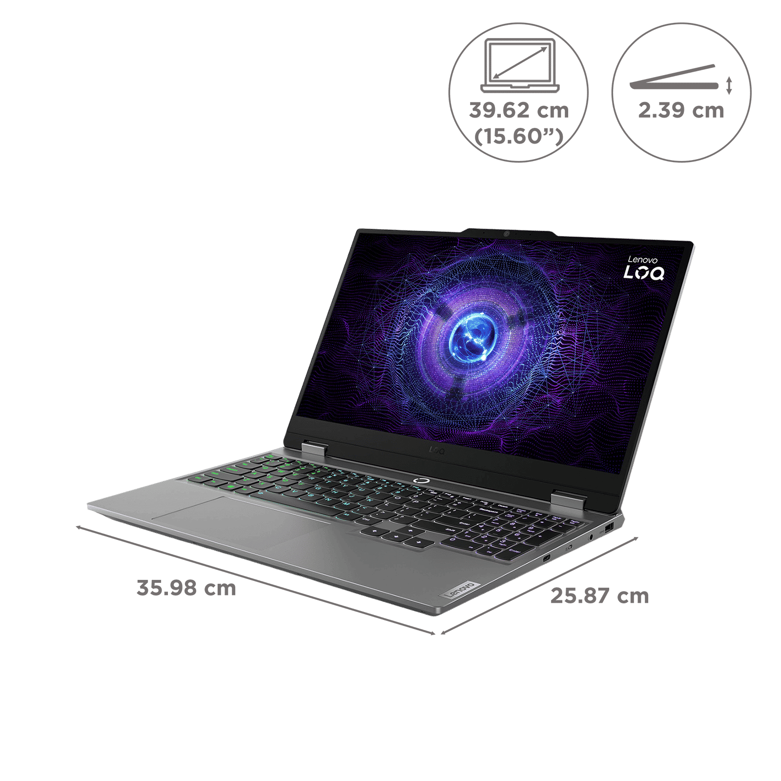 Lenovo LOQ 15IRX9 Intel Core i5 13th Gen Gaming Laptop (16GB, 512GB SSD, Windows 11 Home, 6GB Graphics, 15.6 Inch 144 Hz FHD IPS Display, NVIDIA GeForce RTX 3050, MS Office Home 2024, Luna Grey, 2.38 KG) Lenovo LOQ 15IRX9 Intel Core i5 13th Gen Gaming Laptop (16GB, 512GB SSD, Windows 11 Home, 6GB Graphics, 15.6 Inch 144 Hz FHD IPS Display, NVIDIA GeForce RTX 3050, MS Office Home 2024, Luna Grey, 2.38 KG)_7