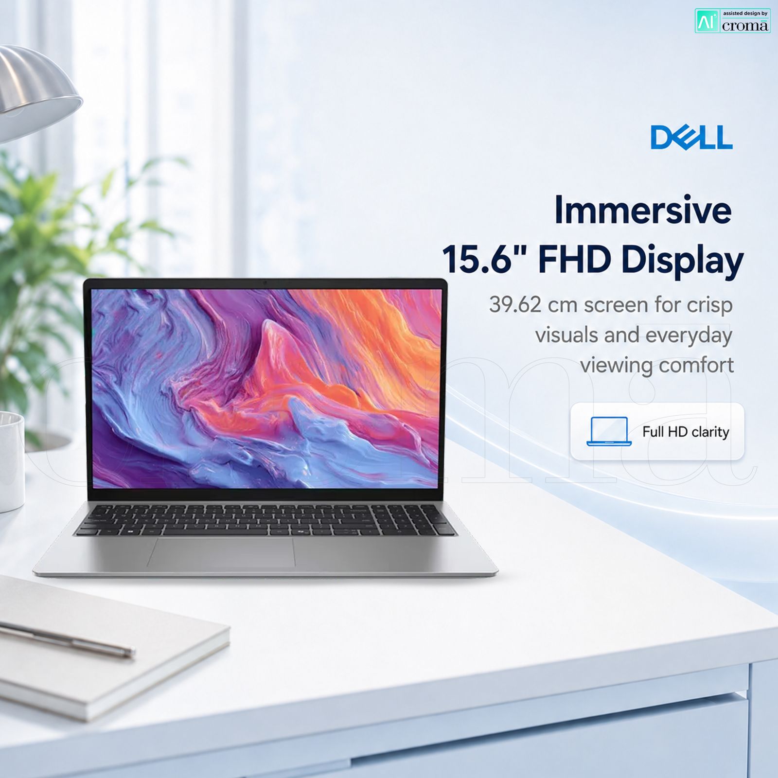 Dell DC 15260 Intel Core Ultra 5 225H Thin & Light Laptop (16GB, 512GB SSD, Windows 11 Home, 15.6 inch Full HD Anti-Glare Display, MS Office Home 2024, Platinum Silver, 1.66 KG)_4