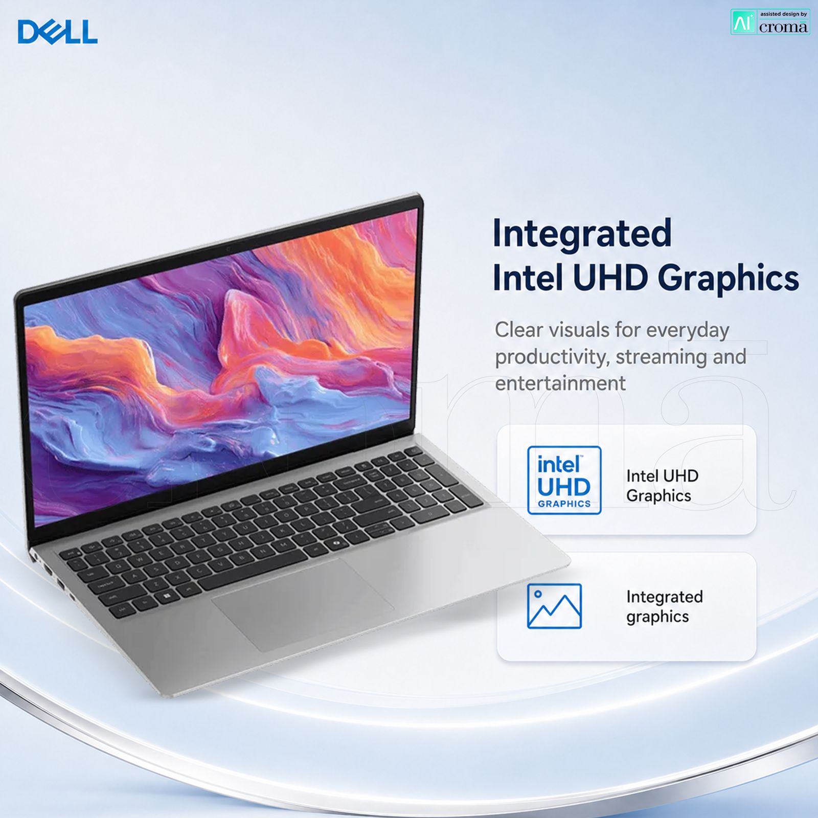 Dell DC 15260 Intel Core Ultra 5 225H Thin & Light Laptop (16GB, 512GB SSD, Windows 11 Home, 15.6 inch Full HD Anti-Glare Display, MS Office Home 2024, Platinum Silver, 1.66 KG)_5