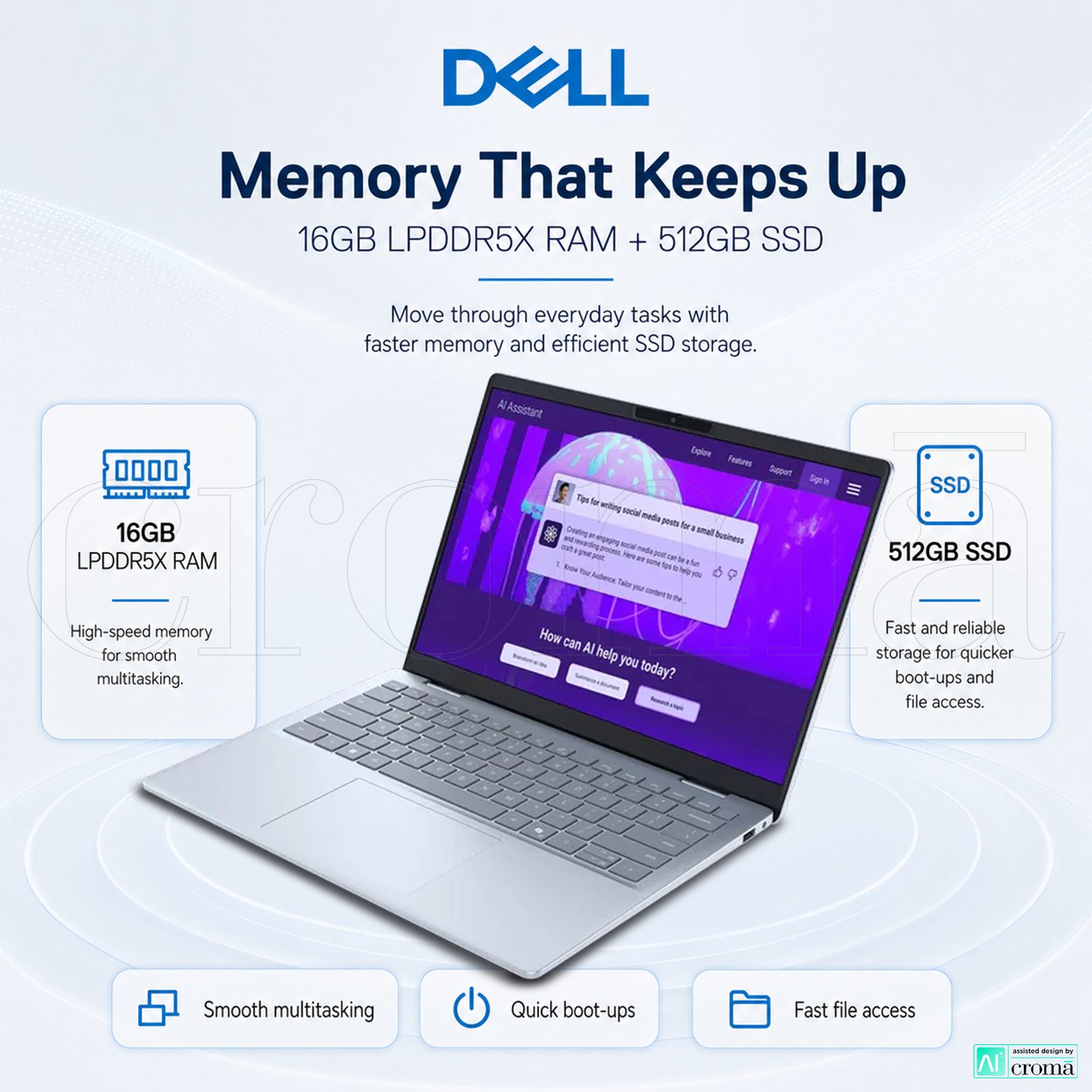Dell 14 Plus Intel Core Ultra 5 Laptop (16GB, 512GB SSD, Windows 11 Home, 14 inch WVA IPS Display, MS Office 2024, Silver, 1.53 KG) Dell 14 Plus Intel Core Ultra 5 Laptop (16GB, 512GB SSD, Windows 11 Home, 14 inch WVA IPS Display, MS Office 2024, Silver, 1.53 KG)_3
