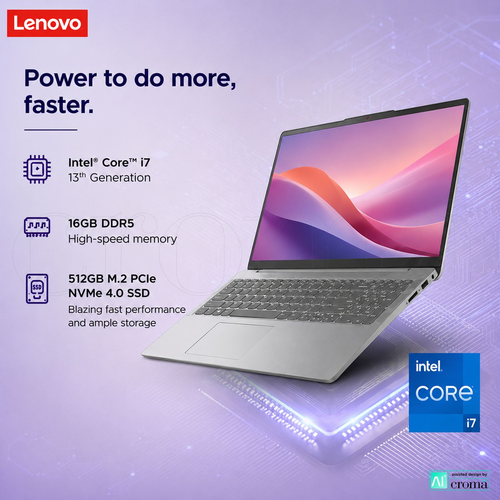 Lenovo IdeaPad Slim 3 15IRH10 Intel Core i7 13th Gen Thin & Light Laptop (16GB, 512GB SSD, Windows 11 Home, 15.3 inch WUXGA IPS Display, MS Office Home 2024, Luna Grey, 1.59 KG) Lenovo IdeaPad Slim 3 15IRH10 Intel Core i7 13th Gen Thin & Light Laptop (16GB, 512GB SSD, Windows 11 Home, 15.3 inch WUXGA IPS Display, MS Office Home 2024, Luna Grey, 1.59 KG)_3