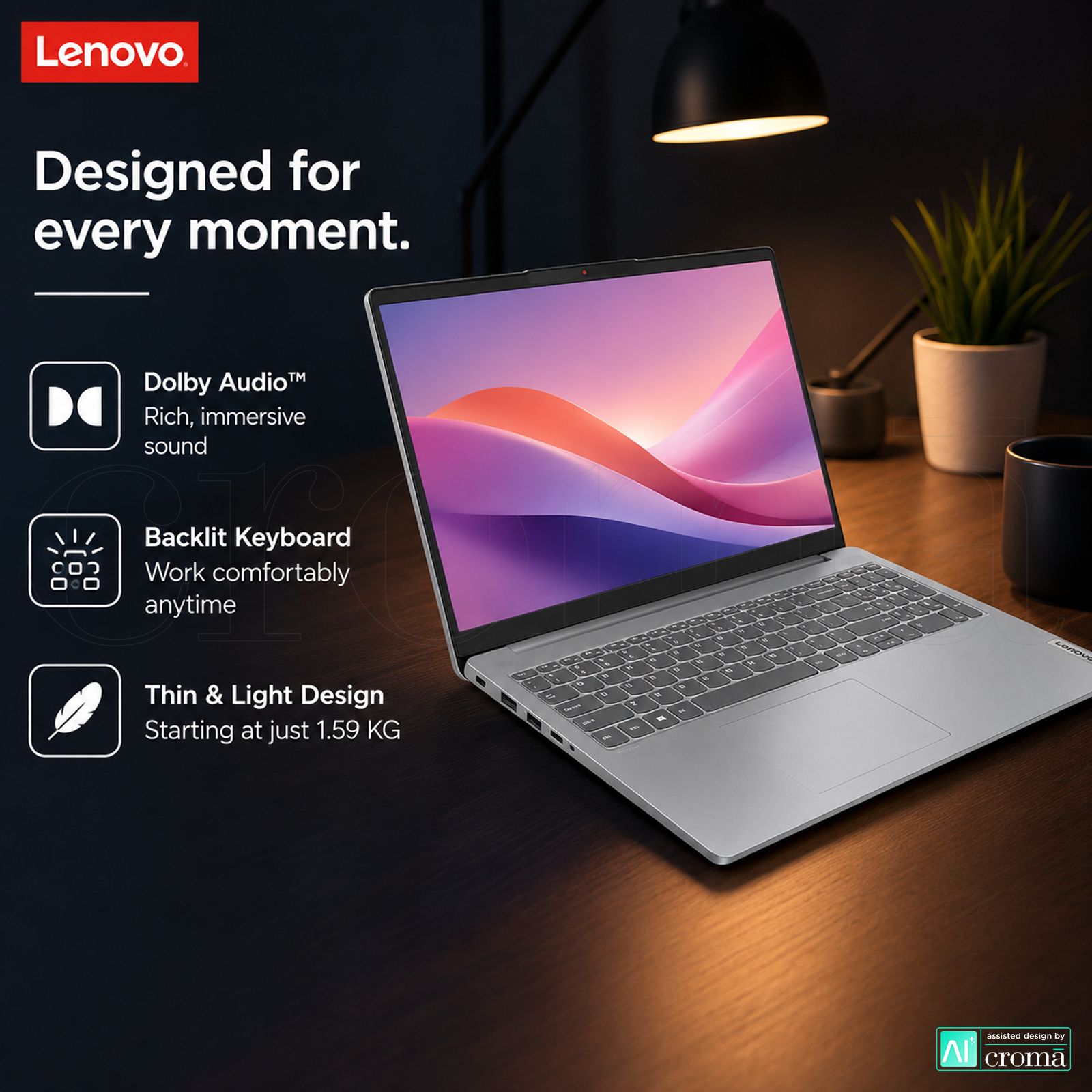 Lenovo IdeaPad Slim 3 15IRH10 Intel Core i7 13th Gen Thin & Light Laptop (16GB, 512GB SSD, Windows 11 Home, 15.3 inch WUXGA IPS Display, MS Office Home 2024, Luna Grey, 1.59 KG) Lenovo IdeaPad Slim 3 15IRH10 Intel Core i7 13th Gen Thin & Light Laptop (16GB, 512GB SSD, Windows 11 Home, 15.3 inch WUXGA IPS Display, MS Office Home 2024, Luna Grey, 1.59 KG)_6