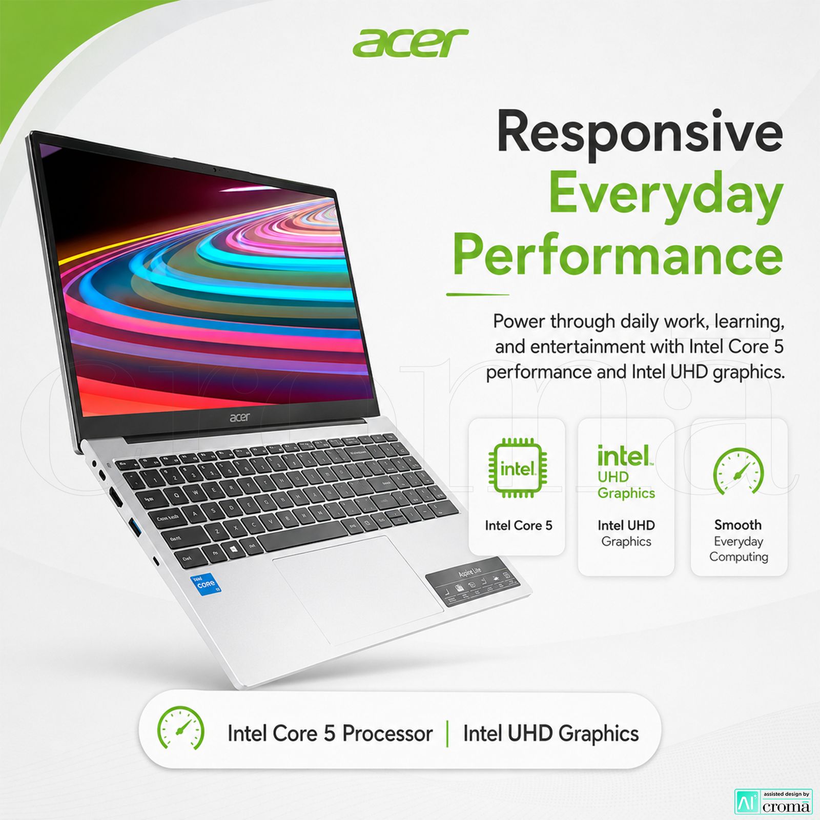 Acer Aspire Lite Intel Core 5 Laptop (16GB, 512GB SSD, Windows 11 Home, 15.6 inch FHD IPS Display, MS Office, Silver, 1.7 KG) Acer Aspire Lite Intel Core 5 Laptop (16GB, 512GB SSD, Windows 11 Home, 15.6 inch FHD IPS Display, MS Office, Silver, 1.7 KG)_3