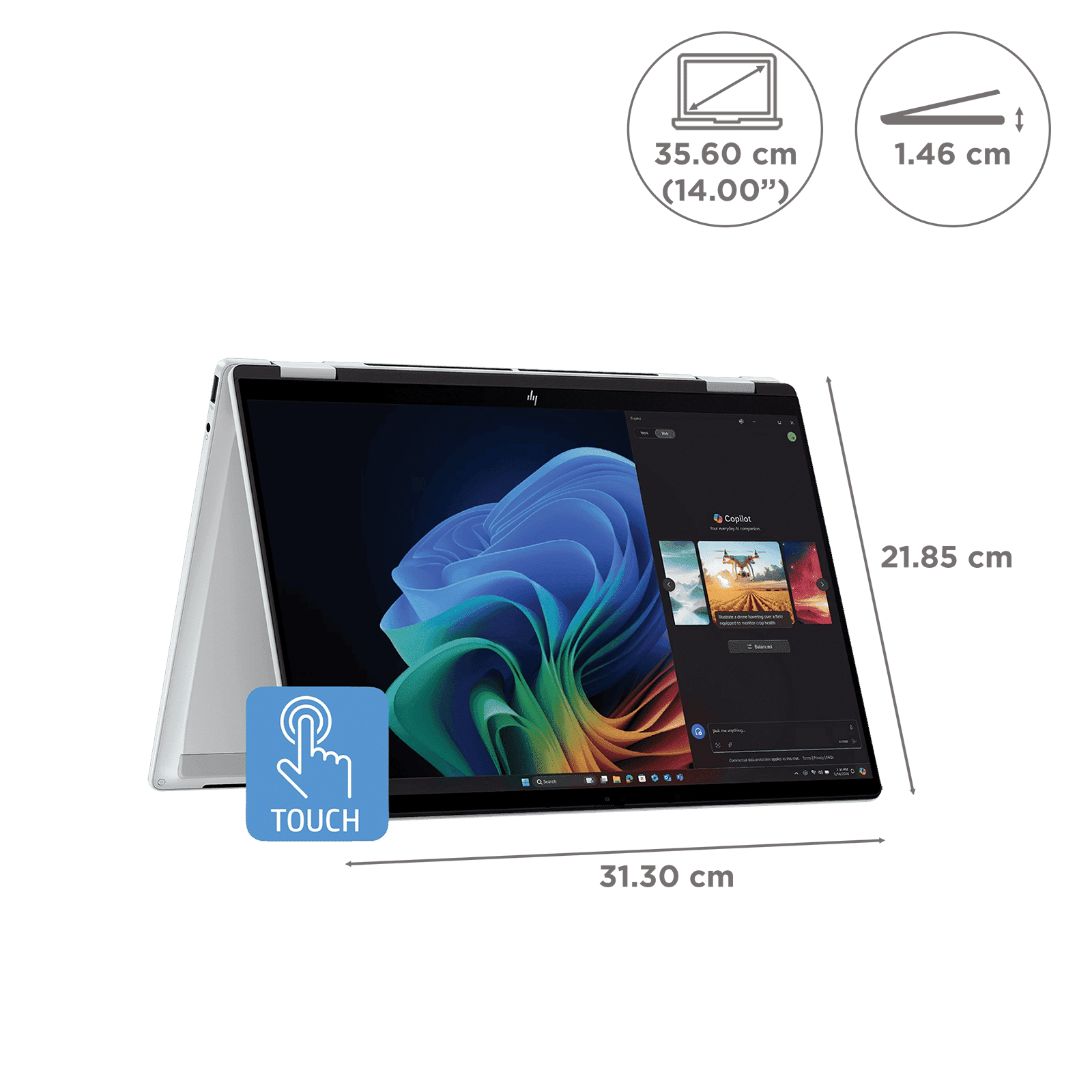 HP OmniBook X Flip 14-fm0119TU Intel Core Ultra 5 Touchscreen 2-in-1 Laptop (16GB, 512GB SSD, Windows 11 Home, 14 inch 2K OLED Display, MS Office Home 2024, Meteor Silver, 1.38 KG) HP OmniBook X Flip 14-fm0119TU Intel Core Ultra 5 Touchscreen 2-in-1 Laptop (16GB, 512GB SSD, Windows 11 Home, 14 inch 2K OLED Display, MS Office Home 2024, Meteor Silver, 1.38 KG)_7
