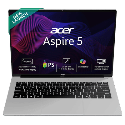 Acer Aspire 5 Intel Core Ultra 5 Laptop (16GB, 512GB SSD, Windows 11 Home, 14 inch WUXGA IPS Display, MS Office, Silver, 1.2 KG)