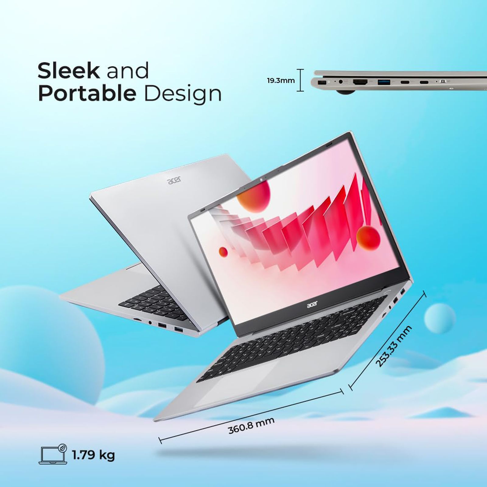 Acer Aspire 3 AMD Ryzen 3 5425U Laptop (8GB, 256GB SSD, Windows 11 Home, 15.6 inch Full HD IPS Display, MS Office Home & Student 2021, Silver, 1.79 KG) Acer Aspire 3 AMD Ryzen 3 5425U Laptop (8GB, 256GB SSD, Windows 11 Home, 15.6 inch Full HD IPS Display, MS Office Home & Student 2021, Silver, 1.79 KG)_6