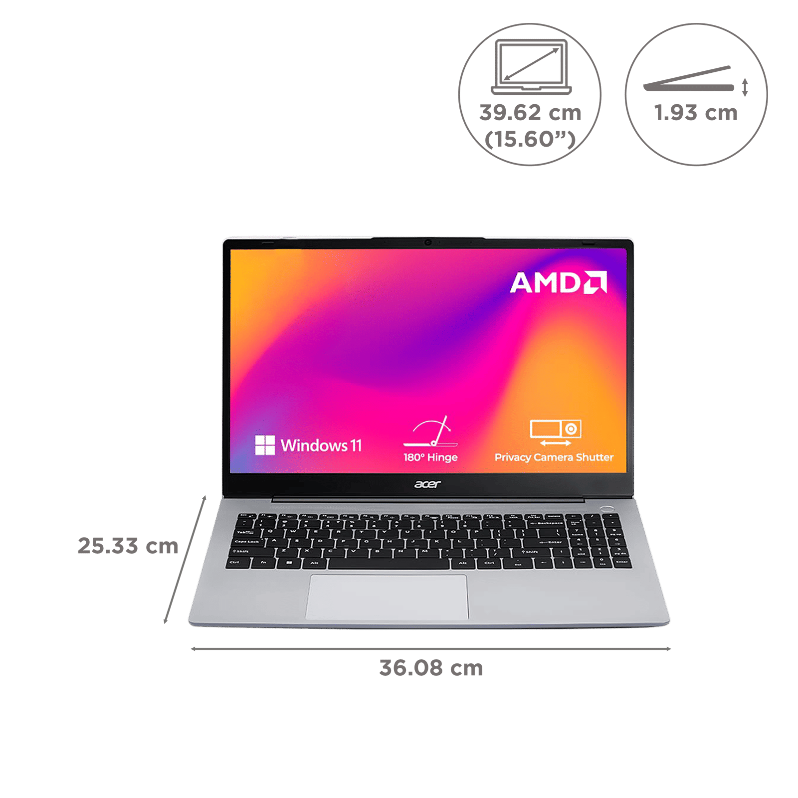 Acer Aspire 3 AMD Ryzen 3 5425U Laptop (8GB, 256GB SSD, Windows 11 Home, 15.6 inch Full HD IPS Display, MS Office Home & Student 2021, Silver, 1.79 KG) Acer Aspire 3 AMD Ryzen 3 5425U Laptop (8GB, 256GB SSD, Windows 11 Home, 15.6 inch Full HD IPS Display, MS Office Home & Student 2021, Silver, 1.79 KG)_8