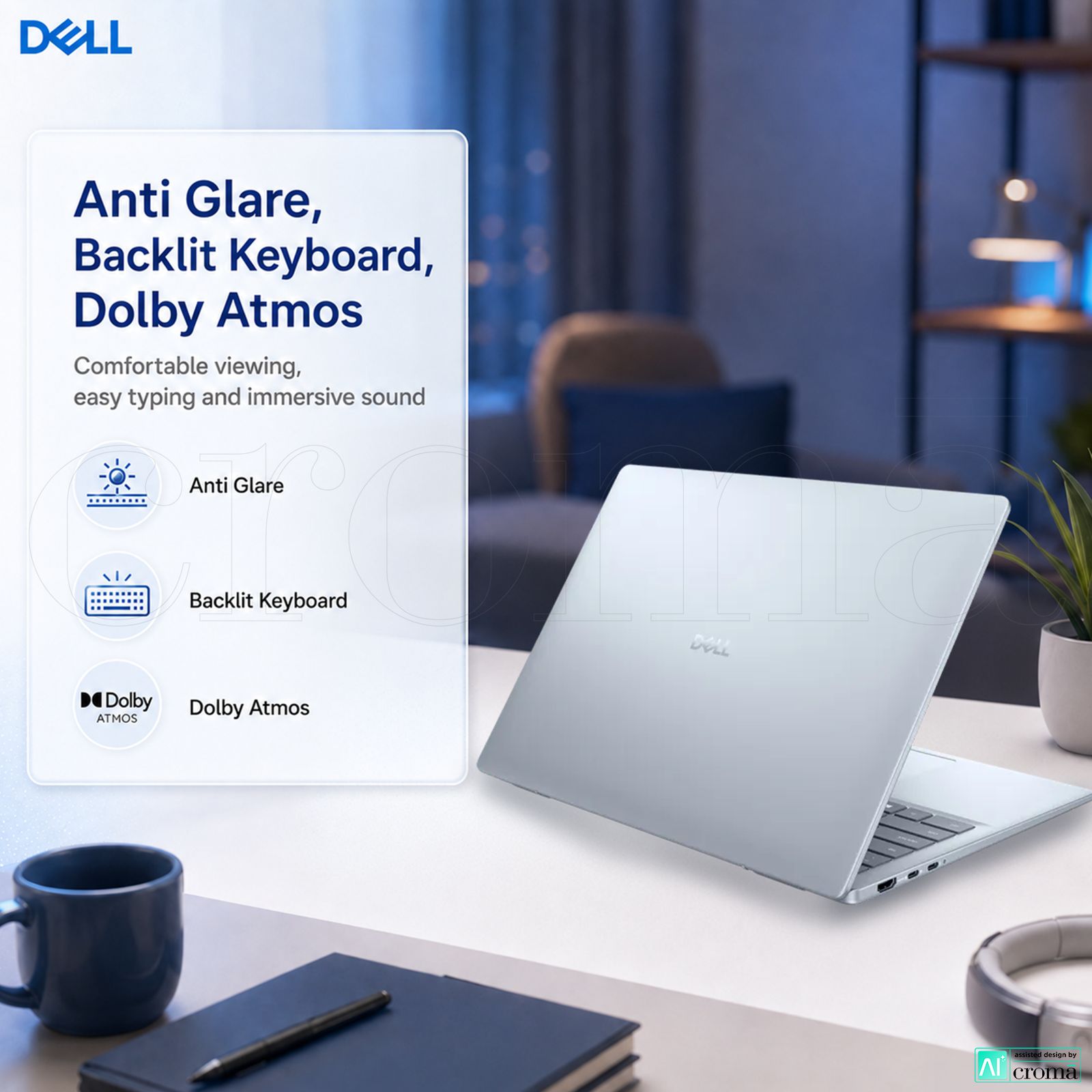 Dell 14 Plus Intel Core Ultra 7 Thin & Light Laptop (16GB, 512GB SSD, Windows 11 Home, 14 inch 2.5K IPS Display, MS Office Home 2024, Ice Blue, 1.55 KG) Dell 14 Plus Intel Core Ultra 7 Thin & Light Laptop (16GB, 512GB SSD, Windows 11 Home, 14 inch 2.5K IPS Display, MS Office Home 2024, Ice Blue, 1.55 KG)_7