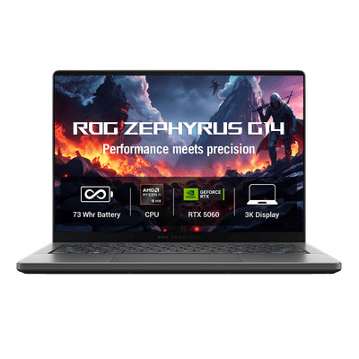 Asus ROG Zephyrus G14 AMD Ryzen AI 9 Gaming Laptop (32GB, 2TB SSD, Windows 11 Home, 8GB Graphics, 14 inch 120 Hz 3K OLED ROG Nebula HDR Display, NVIDIA GeForce RTX 5060, MS Office Home 2024, Eclipse Gray, 1.50 KG)