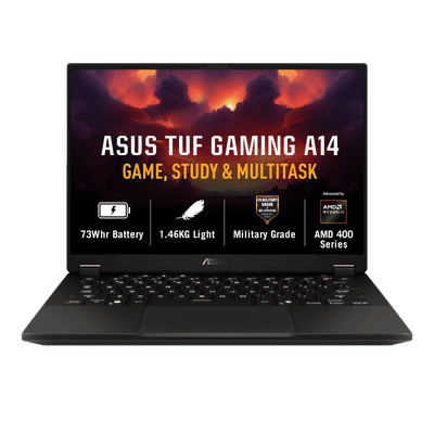 Asus TUF A14 AMD Ryzen AI 9 465 Gaming Laptop (16GB, 512GB SSD, Windows 11 Home, 8GB Graphics, 14 inch 165 Hz WQXGA IPS Level Display, NVIDIA GeForce RTX 5060, MS Office Home 2024, Jaeger Gray, 1.46 KG)