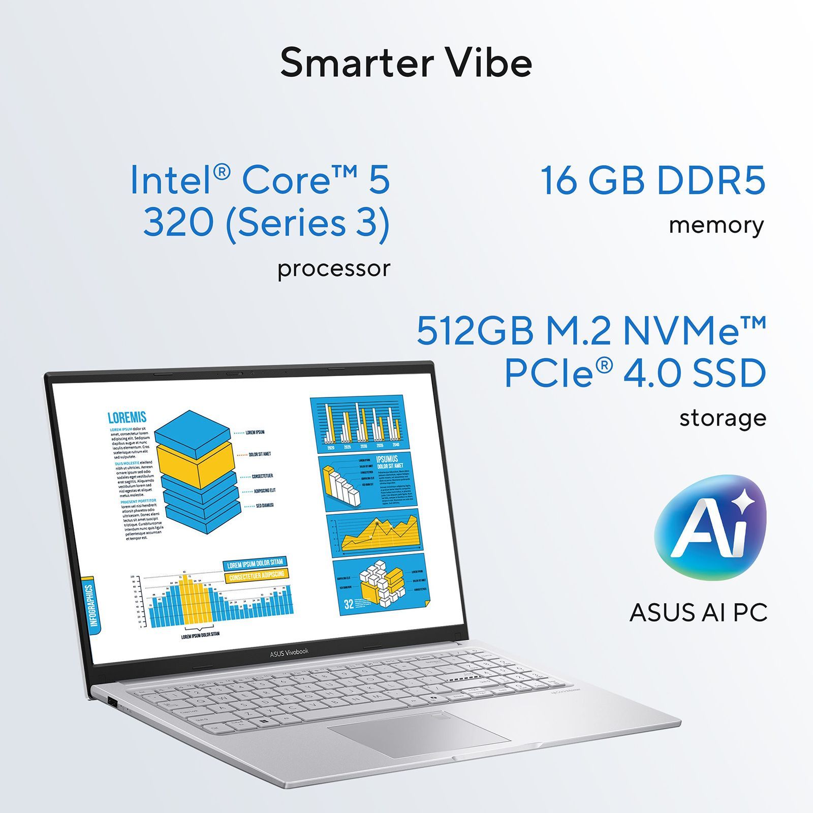 Asus Vivobook 15 Intel Core 5 320 14th Gen Thin & Light Laptop (16GB, 512GB SSD, Windows 11 Home, 15.6 inch FHD IPS Display, MS Office Home 2024, Cool Silver, 1.7 KG) Asus Vivobook 15 Intel Core 5 320 14th Gen Thin & Light Laptop (16GB, 512GB SSD, Windows 11 Home, 15.6 inch FHD IPS Display, MS Office Home 2024, Cool Silver, 1.7 KG)_2