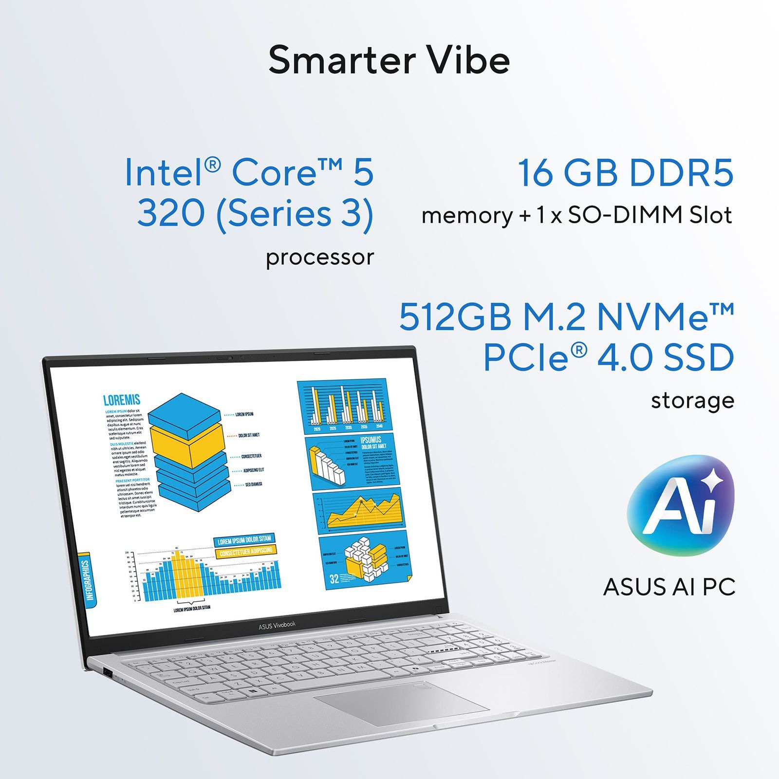 Asus Vivobook 15 Intel Core 5 320 14th Gen Thin & Light Laptop (16GB, 512GB SSD, Windows 11 Home, 15.6 inch FHD IPS Display, MS Office Home 2024, Cool Silver, 1.7 KG) Asus Vivobook 15 Intel Core 5 320 14th Gen Thin & Light Laptop (16GB, 512GB SSD, Windows 11 Home, 15.6 inch FHD IPS Display, MS Office Home 2024, Cool Silver, 1.7 KG)_7