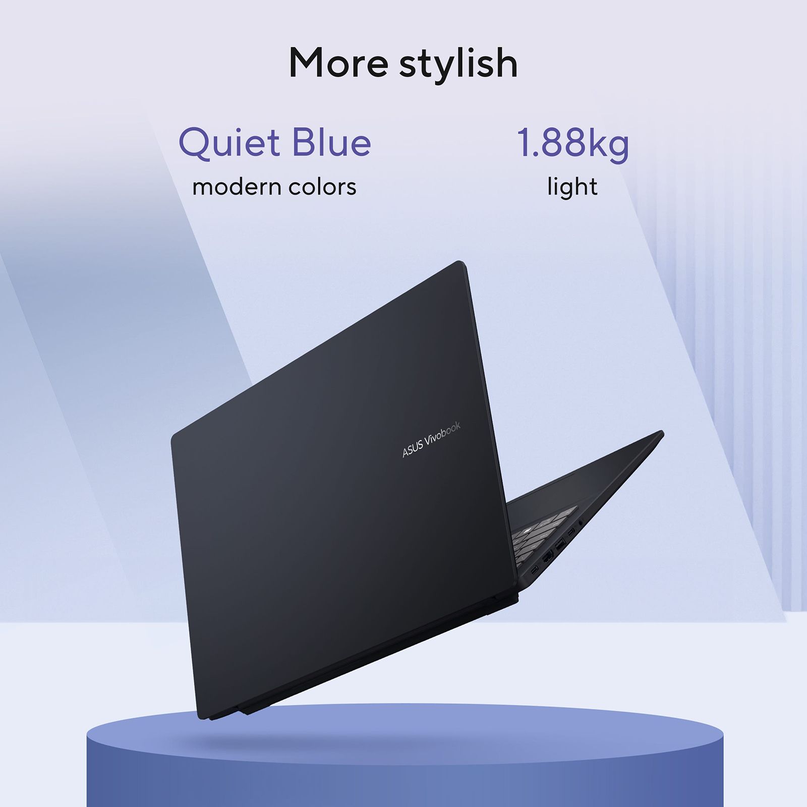 ASUS Vivobook 16 Qualcomm Snapdragon X X1 26 100 Thin & Light Laptop (16GB, 512GB SSD, Windows 11 Home, 16 inch WUXGA IPS Display, MS Office Home 2024, Quiet Blue, 1.88 KG)_5