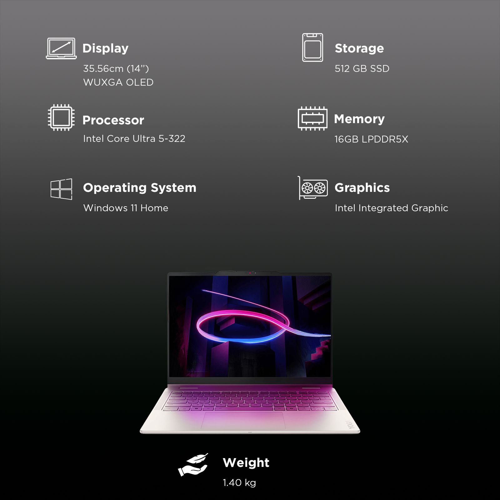 Lenovo Yoga 7 14IPH11 Intel Core Ultra 5 Touchscreen 2-in-1 Laptop (16GB, 512GB SSD, Windows 11 Home, 14 inch WUXGA OLED Display, MS Office 2024, Seashell, 1.4 KG) Lenovo Yoga 7 14IPH11 Intel Core Ultra 5 Touchscreen 2-in-1 Laptop (16GB, 512GB SSD, Windows 11 Home, 14 inch WUXGA OLED Display, MS Office 2024, Seashell, 1.4 KG)_3