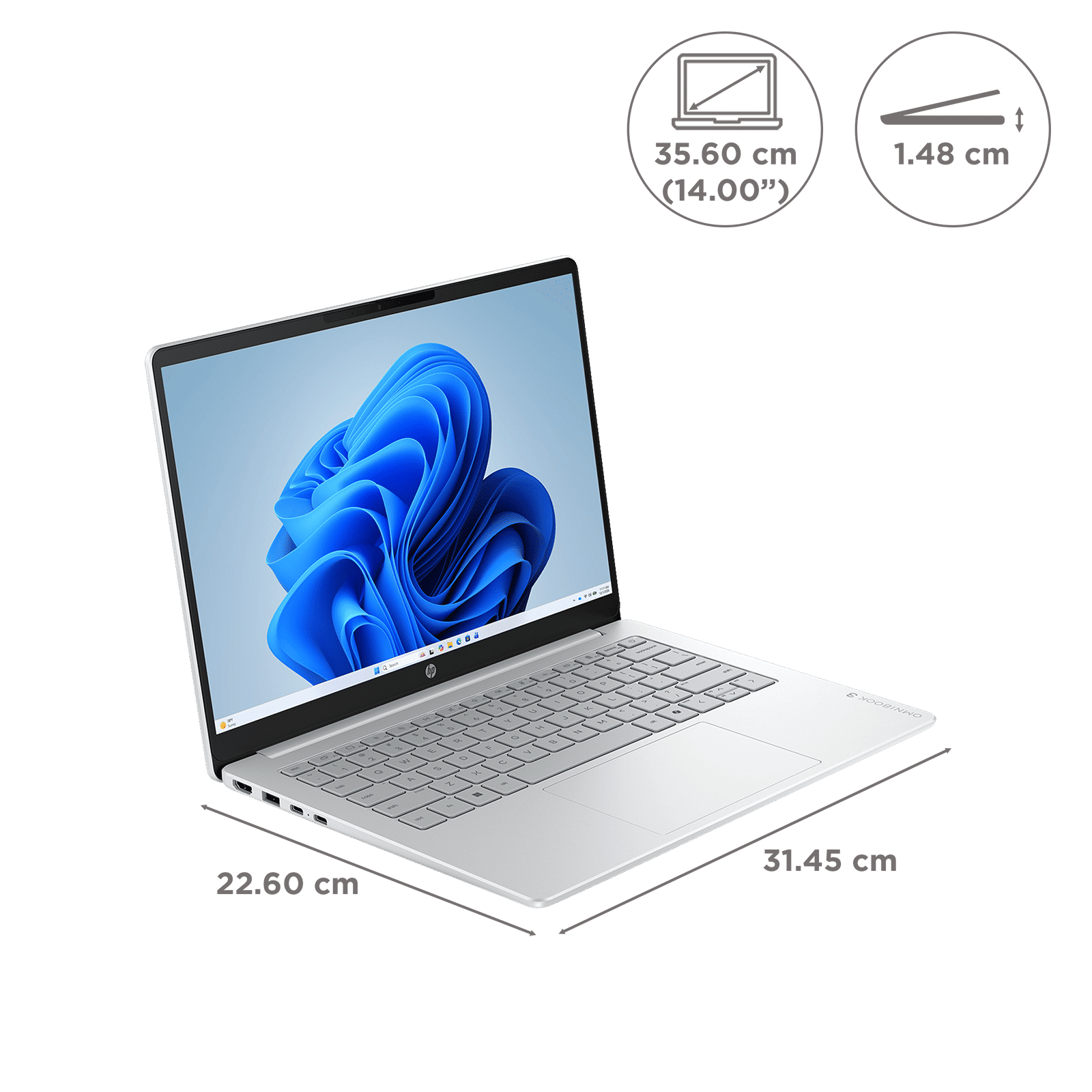 HP OmniBook 3 Intel Core Ultra 5 Thin & Light Notebook Laptop (16GB, 512GB SSD, Windows 11 Home, 14 inch 2K OLED UWVA Display, MS Office 2024, Glacier Silver, 1.4 KG) HP OmniBook 3 Intel Core Ultra 5 Thin & Light Notebook Laptop (16GB, 512GB SSD, Windows 11 Home, 14 inch 2K OLED UWVA Display, MS Office 2024, Glacier Silver, 1.4 KG)_5