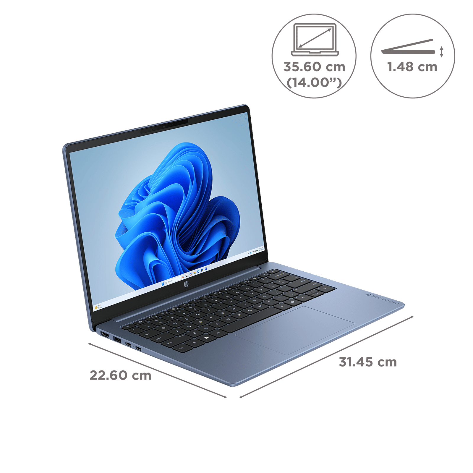 HP OmniBook 3 Intel Core 5 Thin & Light Notebook Laptop (12GB, 512GB SSD, Windows 11 Home, 14 inch 2K IPS Display, MS Office 2024, Starlit Blue, 1.4 KG) HP OmniBook 3 Intel Core 5 Thin & Light Notebook Laptop (12GB, 512GB SSD, Windows 11 Home, 14 inch 2K IPS Display, MS Office 2024, Starlit Blue, 1.4 KG)_6
