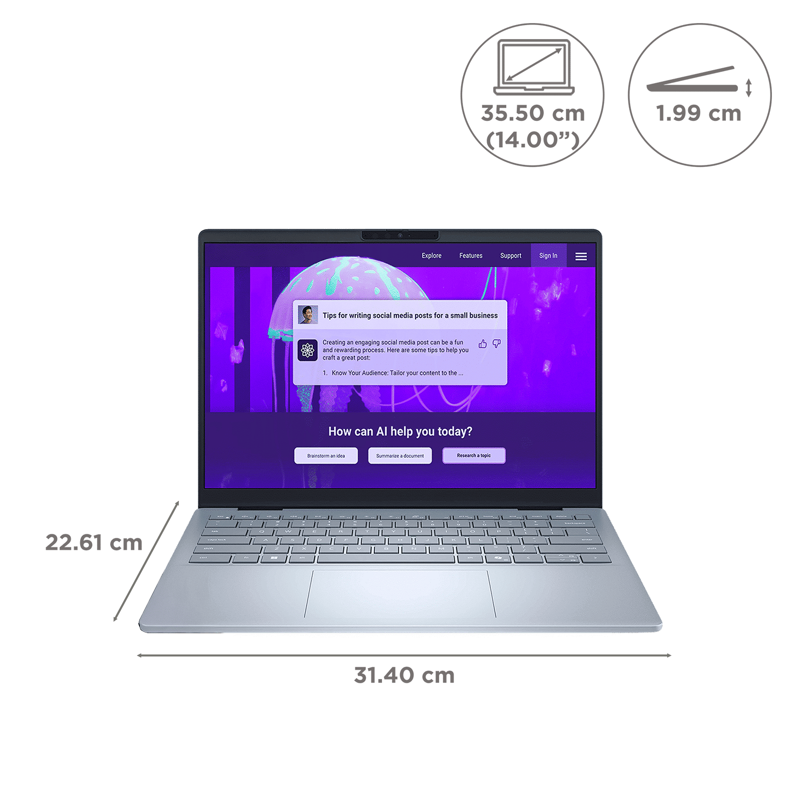 DELL CD14260 Intel Core Ultra 5 Thin & Light Laptop (16GB, 512GB SSD, Windows 11 Home, 14 inch FHD+ Display, MS Office Home 2024, Platinum Silver) DELL CD14260 Intel Core Ultra 5 Thin & Light Laptop (16GB, 512GB SSD, Windows 11 Home, 14 inch FHD+ Display, MS Office Home 2024, Platinum Silver)_6