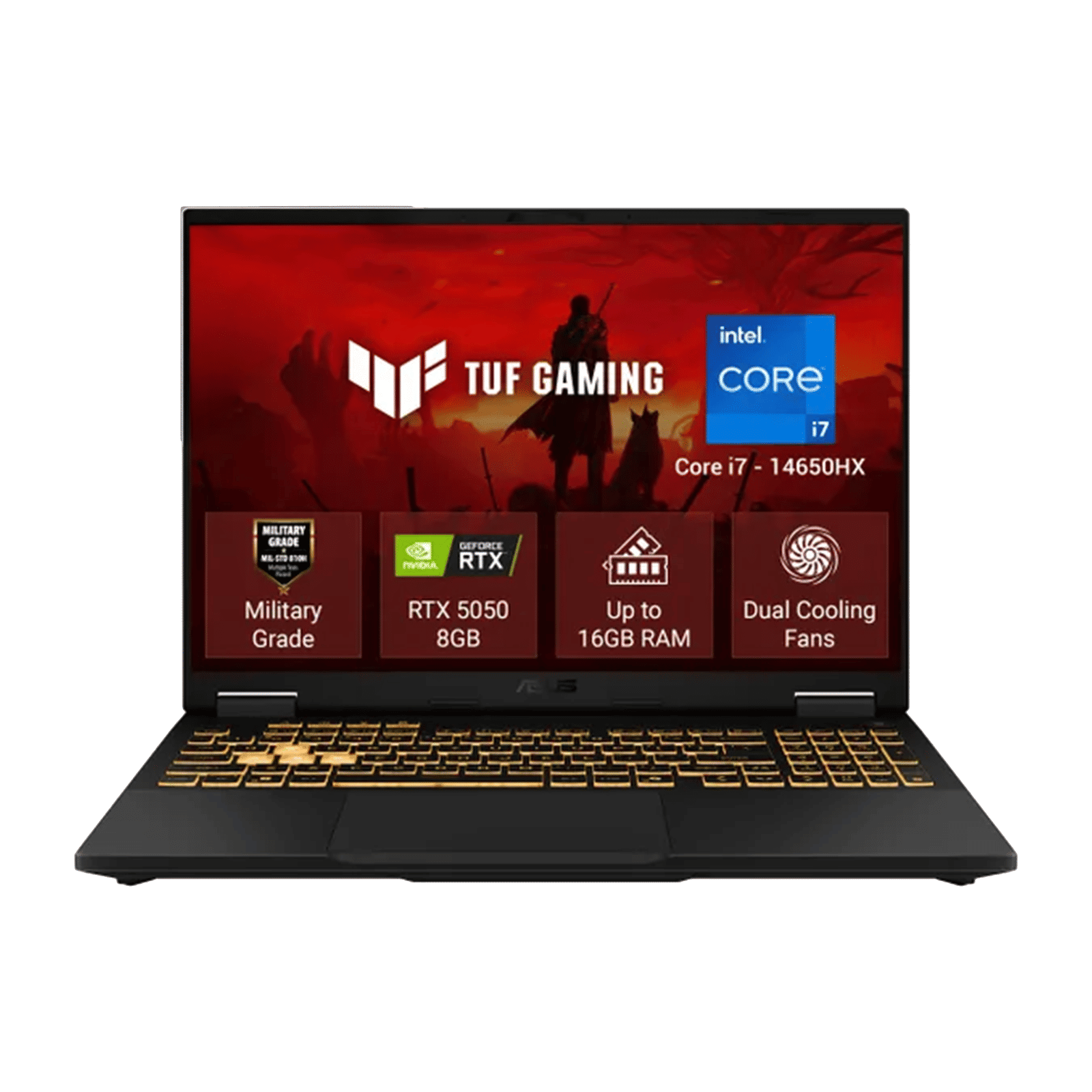 ASUS TUF F16 Intel Core i7 14th Gen Gaming Laptop (16GB, 1TB SSD, Windows 11 Home, 8GB Graphics, 16 inch 144 Hz FHD+ IPS Level Display, NVIDIA GeForce RTX 5050, MS Office Home 2024, Jaeger Gray, 2.20 KG) ASUS TUF F16 Intel Core i7 14th Gen Gaming Laptop (16GB, 1TB SSD, Windows 11 Home, 8GB Graphics, 16 inch 144 Hz FHD+ IPS Level Display, NVIDIA GeForce RTX 5050, MS Office Home 2024, Jaeger Gray, 2.20 KG)_1