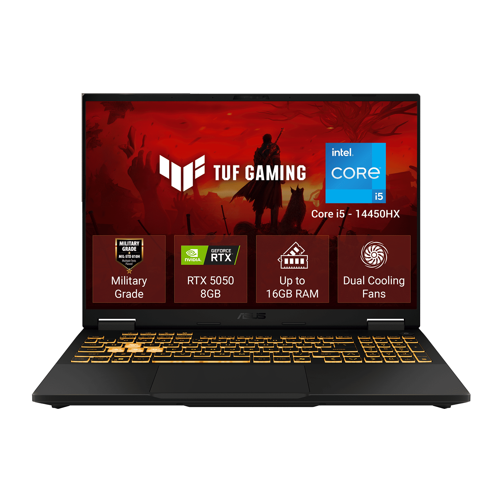ASUS TUF F16 Intel Core i5 14th Gen Gaming Laptop (16GB, 512GB SSD, Windows 11 Home, 8GB Graphics, 16 inch 144 Hz FHD+ IPS Level Display, NVIDIA GeForce RTX 5050, MS Office Home 2024, Jaeger Gray, 2.20 KG) ASUS TUF F16 Intel Core i5 14th Gen Gaming Laptop (16GB, 512GB SSD, Windows 11 Home, 8GB Graphics, 16 inch 144 Hz FHD+ IPS Level Display, NVIDIA GeForce RTX 5050, MS Office Home 2024, Jaeger Gray, 2.20 KG)_1