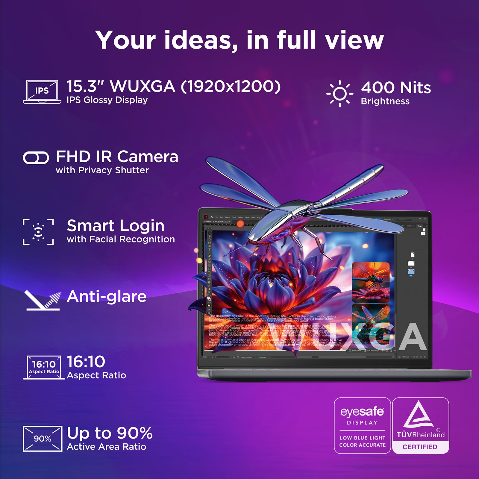 Lenovo IdeaPad Slim 3 15IWC11 Intel Core 3 Thin & Light Laptop (8GB, 512GB SSD, Windows 11 Home, 15.3 inch WUXGA IPS Display, MS Office Home 2024, Luna Grey, 1.59 KG)_11