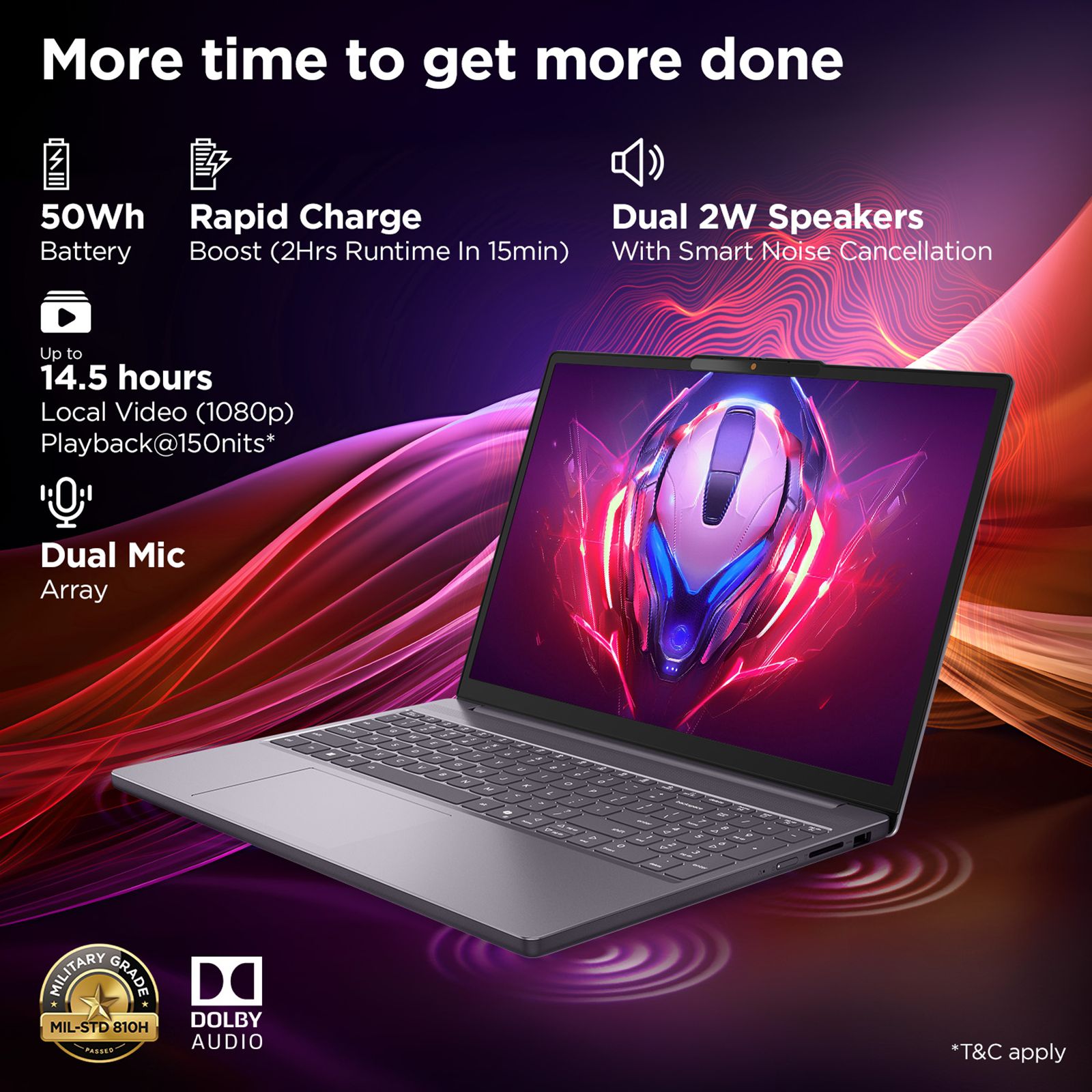 Lenovo IdeaPad Slim 3 15IRH10 Intel Core i5 13th Gen Thin & Light Laptop (8GB, 512GB SSD, Windows 11 Home, 15.3 inch WUXGA IPS Display, MS Office Home 2024, Luna Grey, 1.59 KG) Lenovo IdeaPad Slim 3 15IRH10 Intel Core i5 13th Gen Thin & Light Laptop (8GB, 512GB SSD, Windows 11 Home, 15.3 inch WUXGA IPS Display, MS Office Home 2024, Luna Grey, 1.59 KG)_9