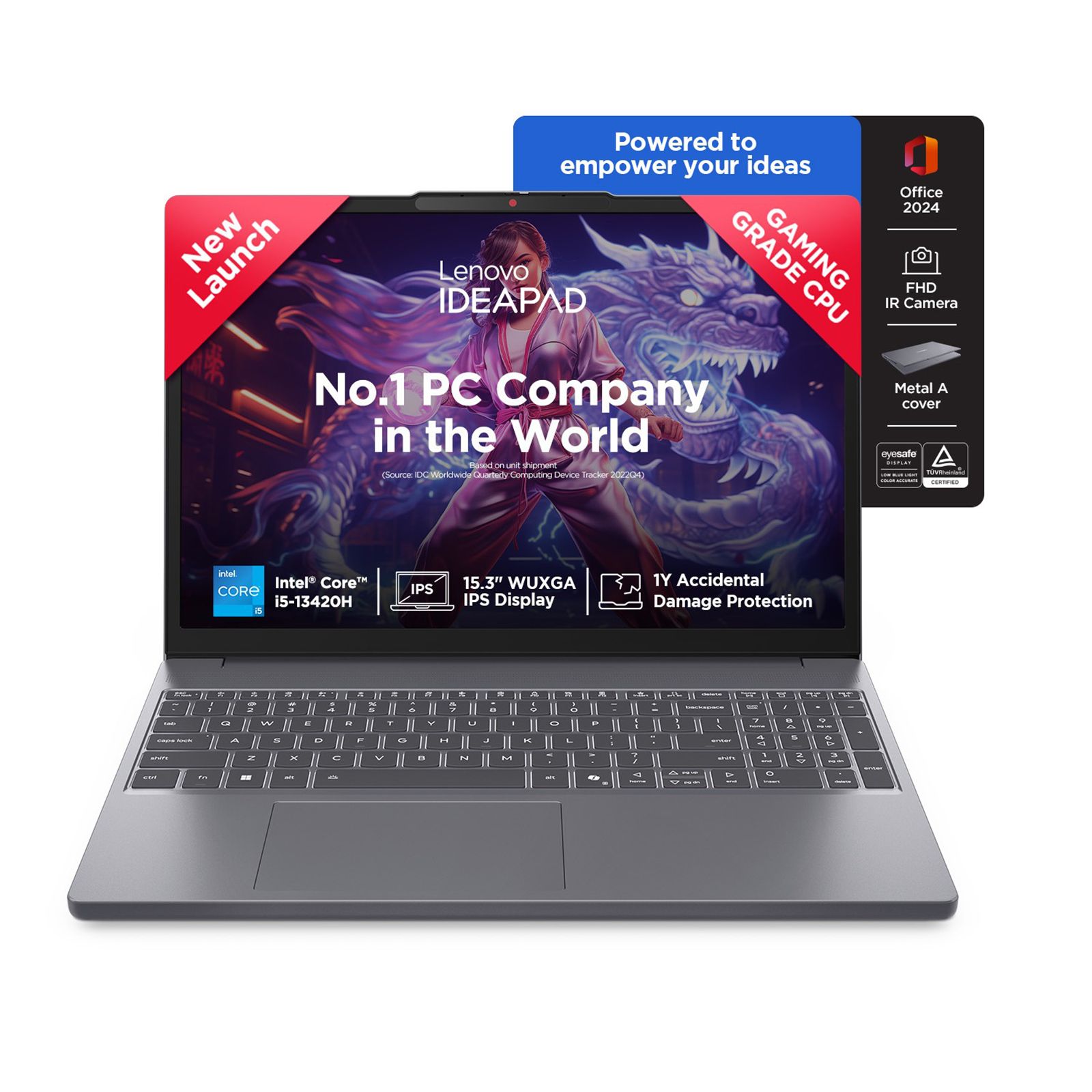 Lenovo IdeaPad Slim 3 15IRH10 Intel Core i5 13th Gen Thin & Light Laptop (8GB, 512GB SSD, Windows 11 Home, 15.3 inch WUXGA IPS Display, MS Office Home 2024, Luna Grey, 1.59 KG) Lenovo IdeaPad Slim 3 15IRH10 Intel Core i5 13th Gen Thin & Light Laptop (8GB, 512GB SSD, Windows 11 Home, 15.3 inch WUXGA IPS Display, MS Office Home 2024, Luna Grey, 1.59 KG)_8