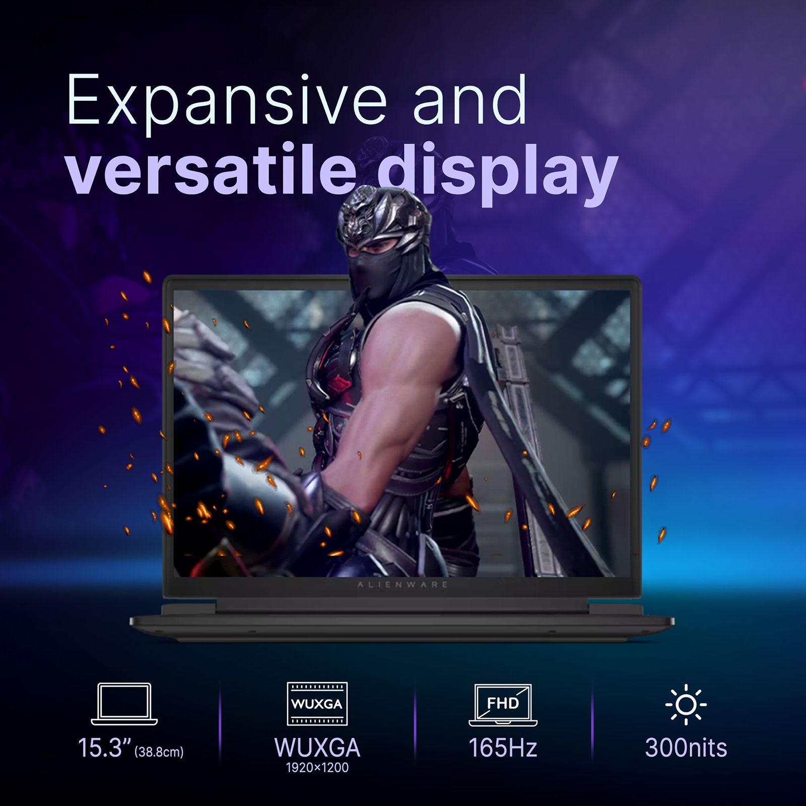 DELL Alienware 15 Intel Core 7 Gaming Laptop (16GB, 512GB SSD, Windows 11 Home, 6GB Graphics, 15.3 inch 165 Hz WUXGA Display, NVIDIA GeForce RTX 3050, Microsoft Office Home 2024, Nova Black, 2.25 KG)_10