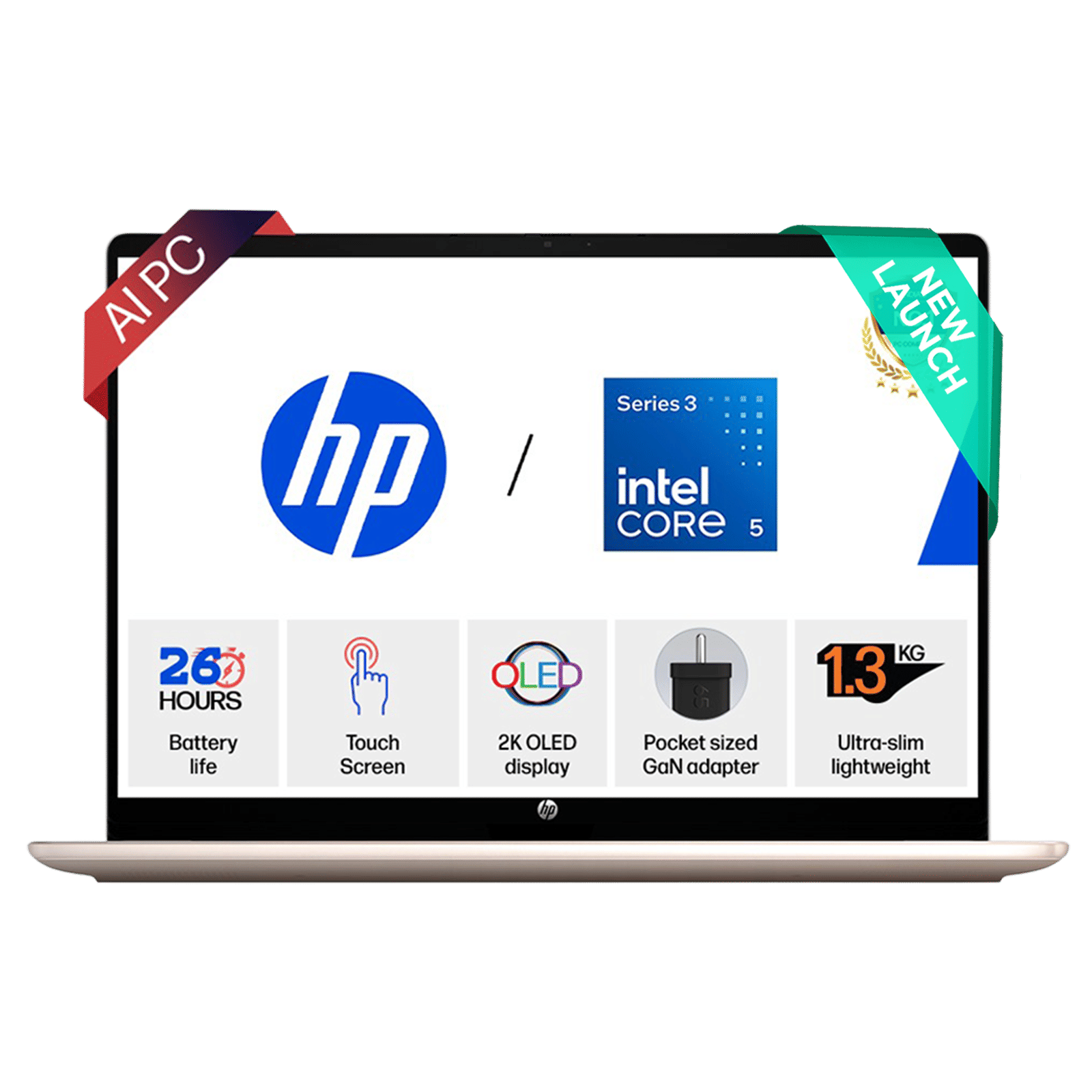 HP OmniBook 5 14-kf0021TU Intel Core 5 Touchscreen Thin & Light Laptop (16GB, 512GB SSD, Windows 11 Home, 14 inch 2K OLED Display, MS Office Home 2024, Sahara Silver, 1.33 KG) HP OmniBook 5 14-kf0021TU Intel Core 5 Touchscreen Thin & Light Laptop (16GB, 512GB SSD, Windows 11 Home, 14 inch 2K OLED Display, MS Office Home 2024, Sahara Silver, 1.33 KG)_1