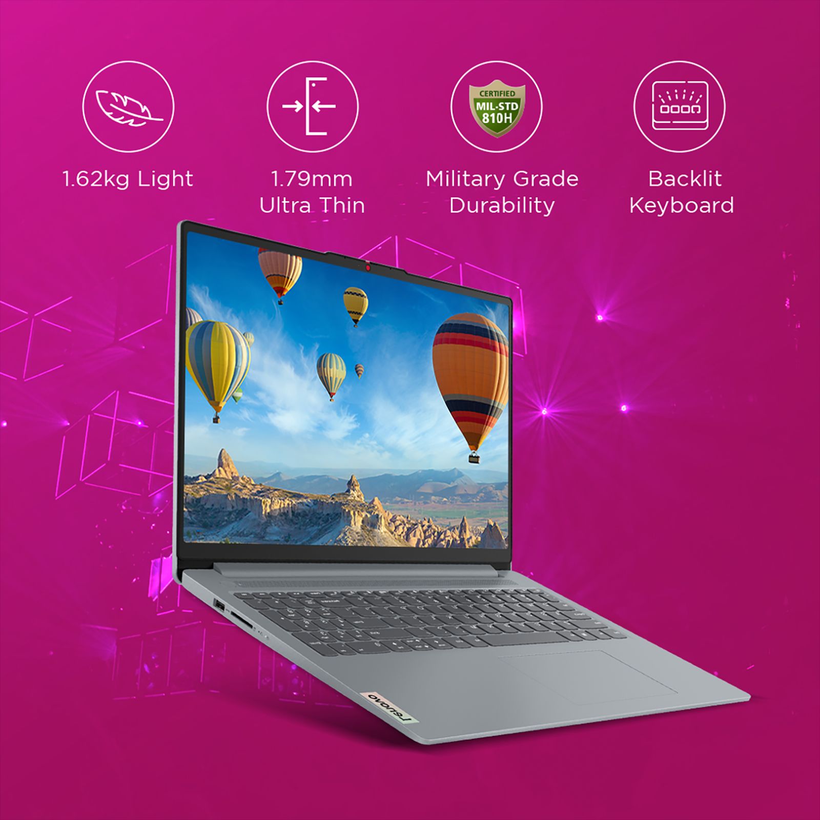 Lenovo IdeaPad Slim 3 15AMN8 AMD Ryzen 5 40 Notebook Laptop (8GB, 512GB SSD, Windows 11 Home, 15.6 inch FHD LCD Display, MS Office Home 2024, Arctic Grey, 1.62 KG)_5