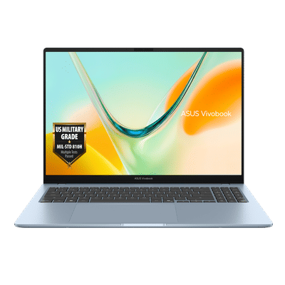 ASUS Vivobook S16 Qualcomm Snapdragon X Laptop (16GB, 512GB SSD, Windows 11 Home, 16.0 inch WUXGA OLED Display, Microsoft Office 2024, Light Blue, 1.60 KG)