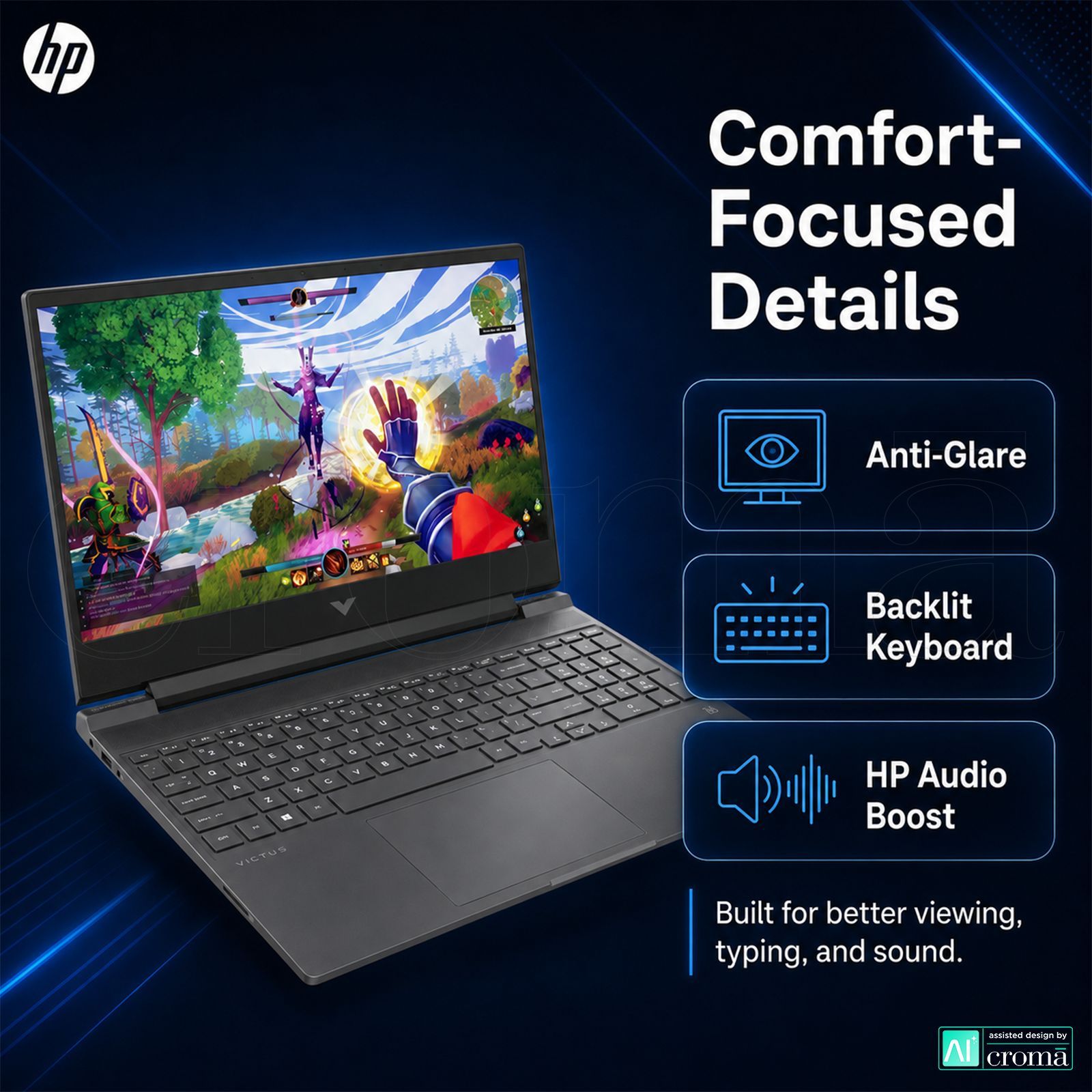 HP Victus 15 fa2617TX Intel Core i7 14th Gen Gaming Laptop (16GB, 512GB SSD, Windows 11 Home, 6GB Graphics, 15.6 inch 144 Hz Full HD IPS Display, NVIDIA GeForce RTX 4050, MS Office Home 2024, Mica Silver, 2.29 KG) HP Victus 15 fa2617TX Intel Core i7 14th Gen Gaming Laptop (16GB, 512GB SSD, Windows 11 Home, 6GB Graphics, 15.6 inch 144 Hz Full HD IPS Display, NVIDIA GeForce RTX 4050, MS Office Home 2024, Mica Silver, 2.29 KG)_7