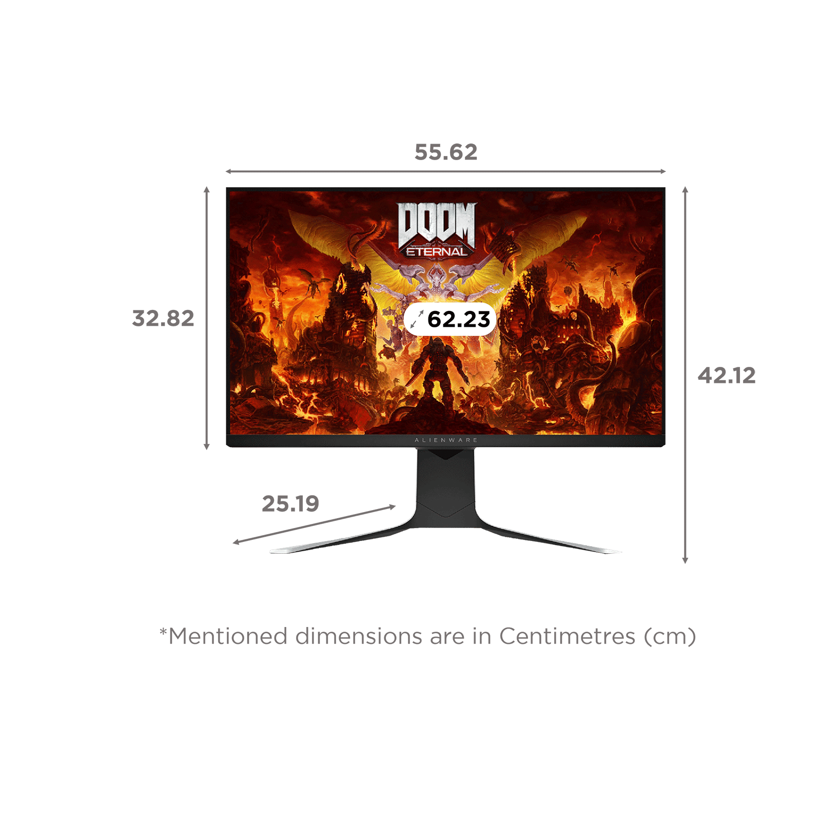 Dell Alienware 25 62.23 cm (24.5 inch) Full HD IPS Panel LCD Flat Height Adjustable Gaming Monitor with NVIDIA G-Sync Compatible_2