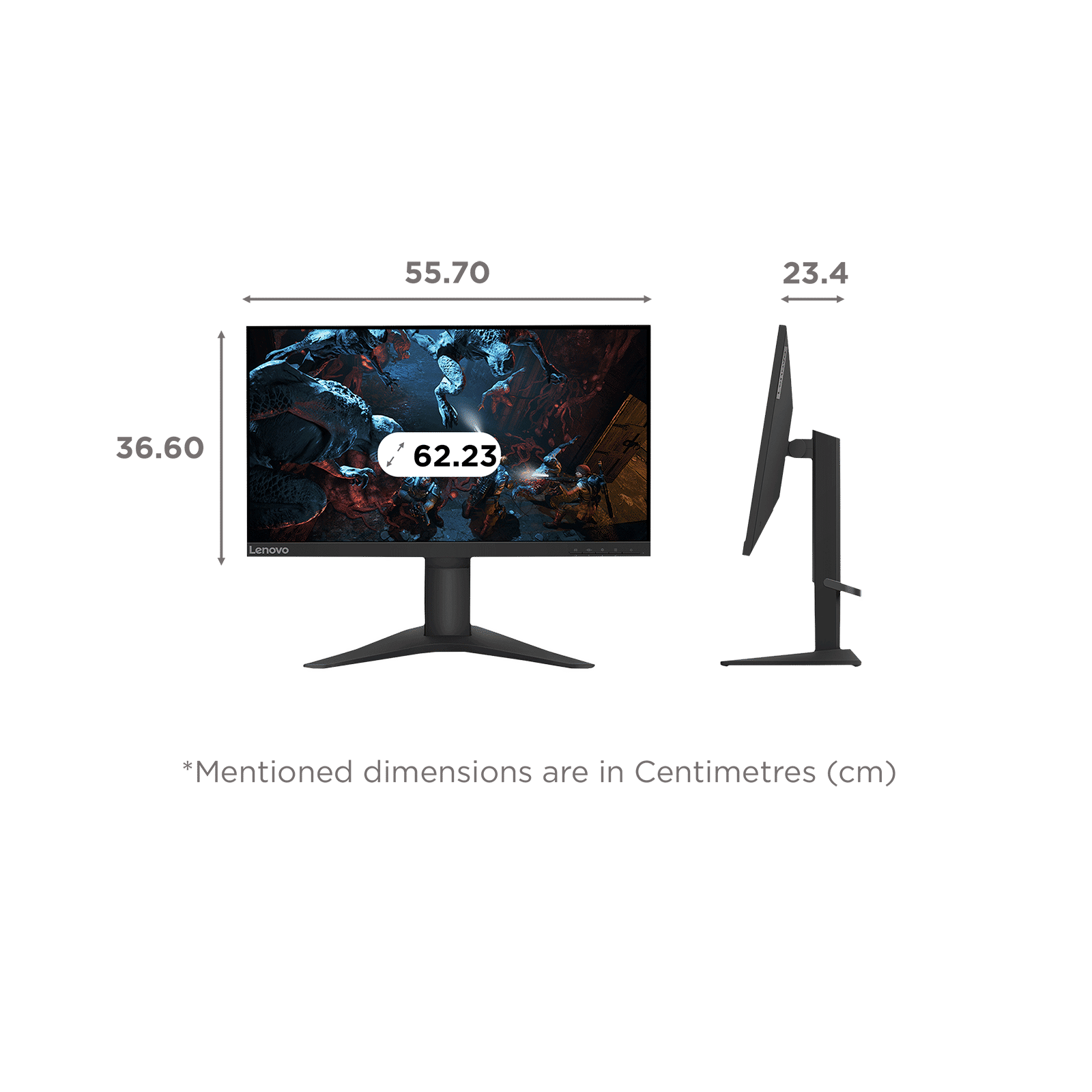 Lenovo G25-10 62.23 cm (24.5 inch) Full HD WLED-Backlit Panel Gaming Monitor with FreeSync Technology_2