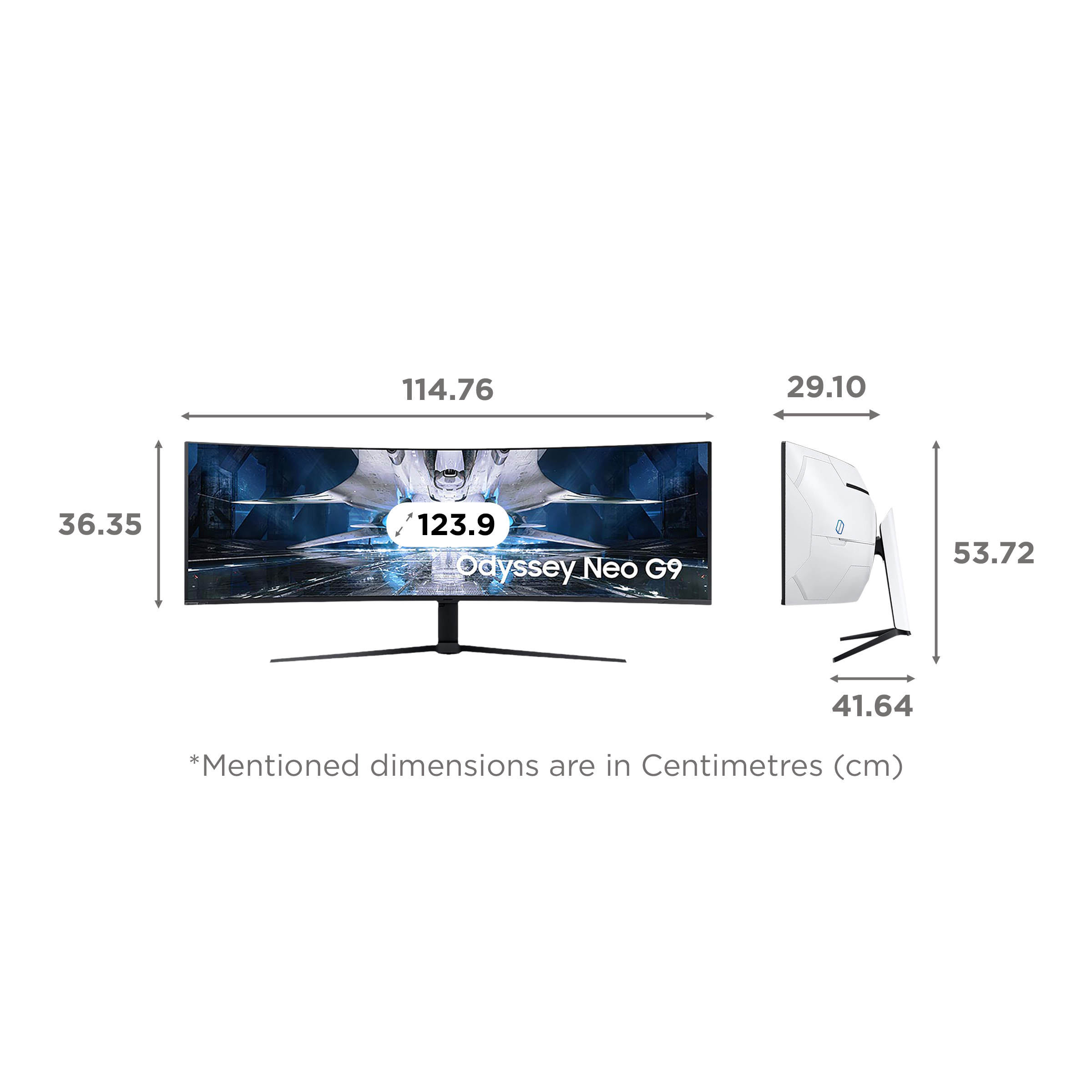 SAMSUNG Odyssey G9 123.9 cm (49 inch) DQHD VA Panel QLED Curved Height Adjustable Gaming Monitor with Black Equalizer_2