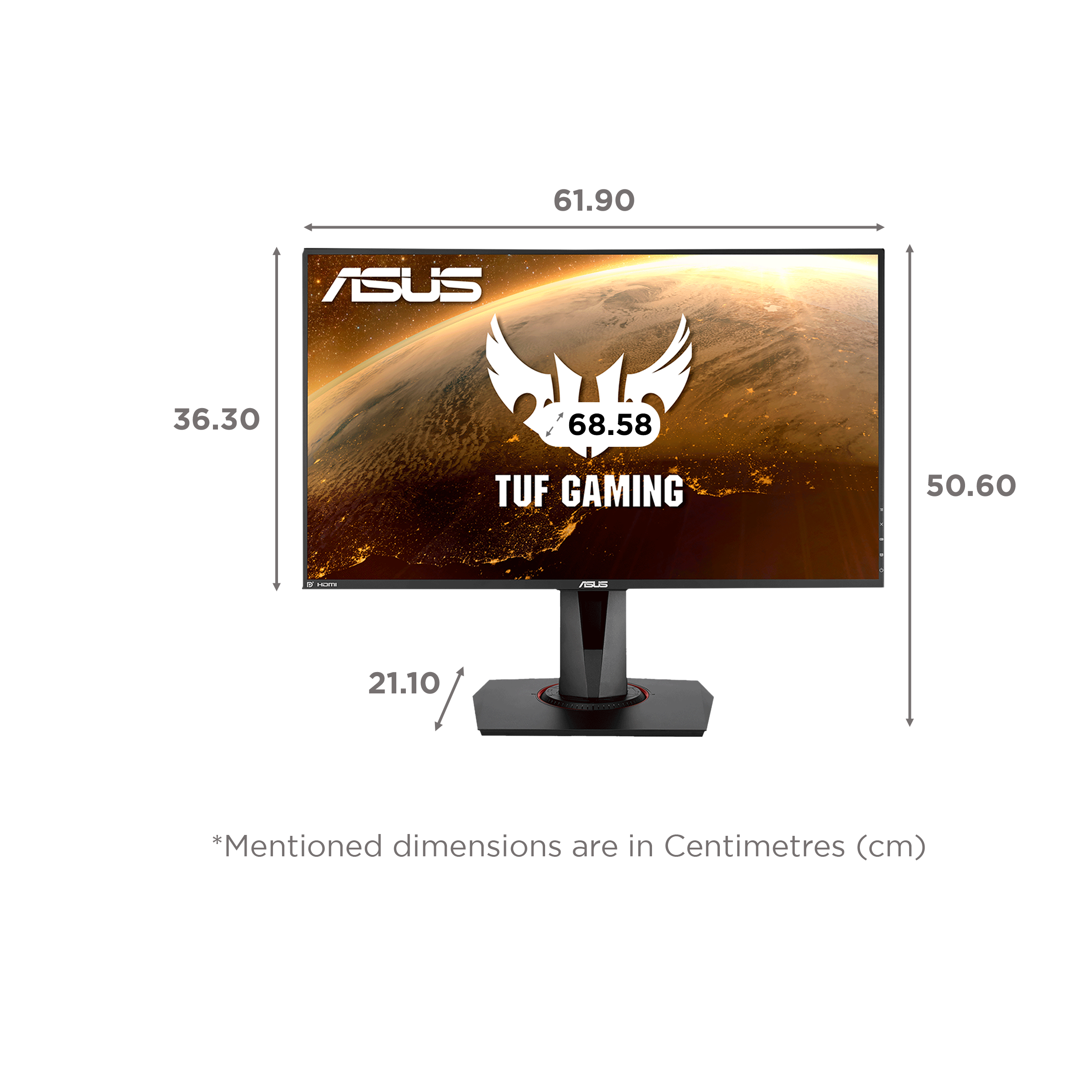 ASUS TUF 68.58 cm (27 inch) Full HD IPS Panel LED Non-Glare Height Adjustable Gaming Monitor with Extreme Low Motion Blur Technology ASUS TUF 68.58 cm (27 inch) Full HD IPS Panel LED Non-Glare Height Adjustable Gaming Monitor with Extreme Low Motion Blur Technology_2