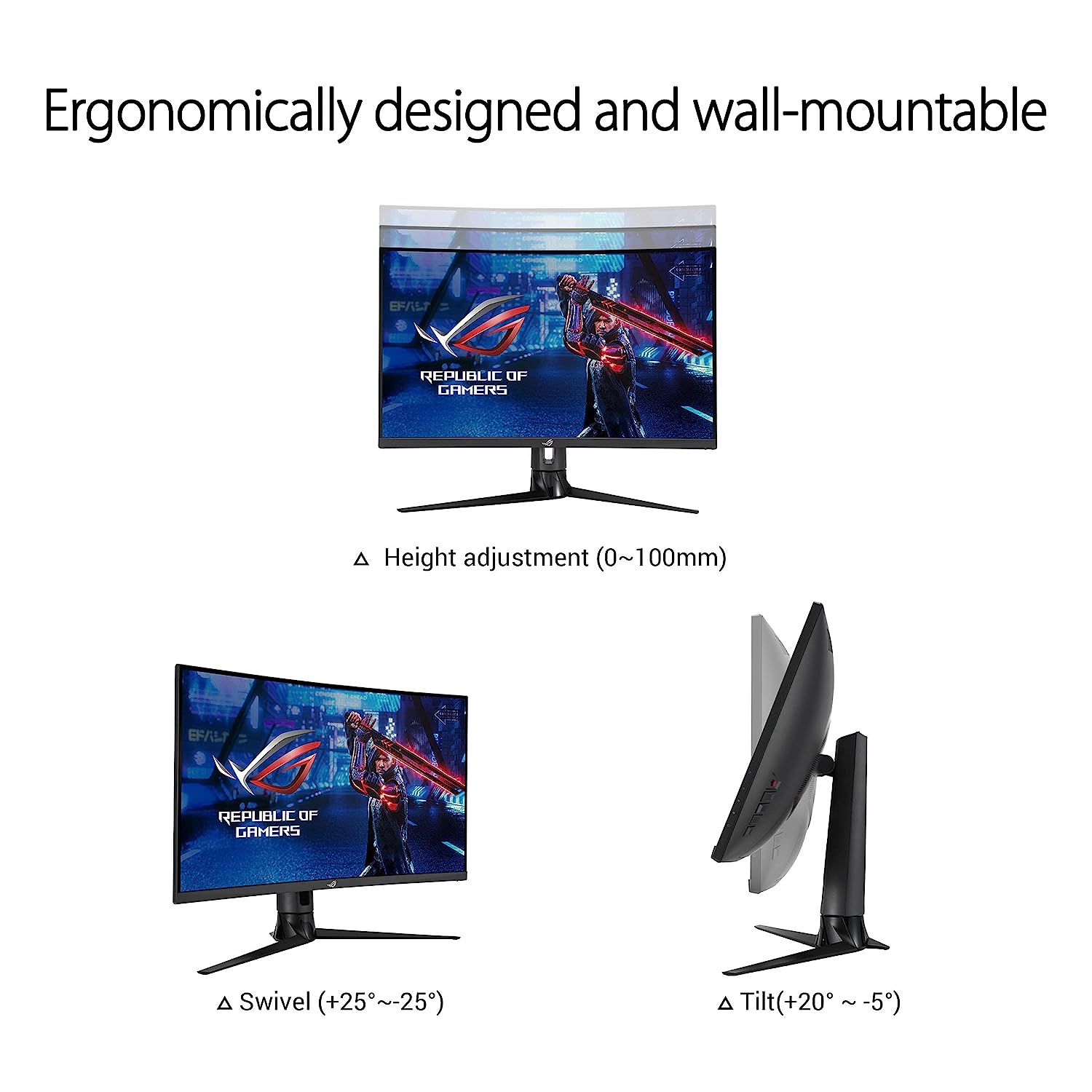ASUS ROG Strix 80.01 cm (31.5 inch) WQHD VA Panel LED Curved Height Adjustable Monitor with LED Backlight_8
