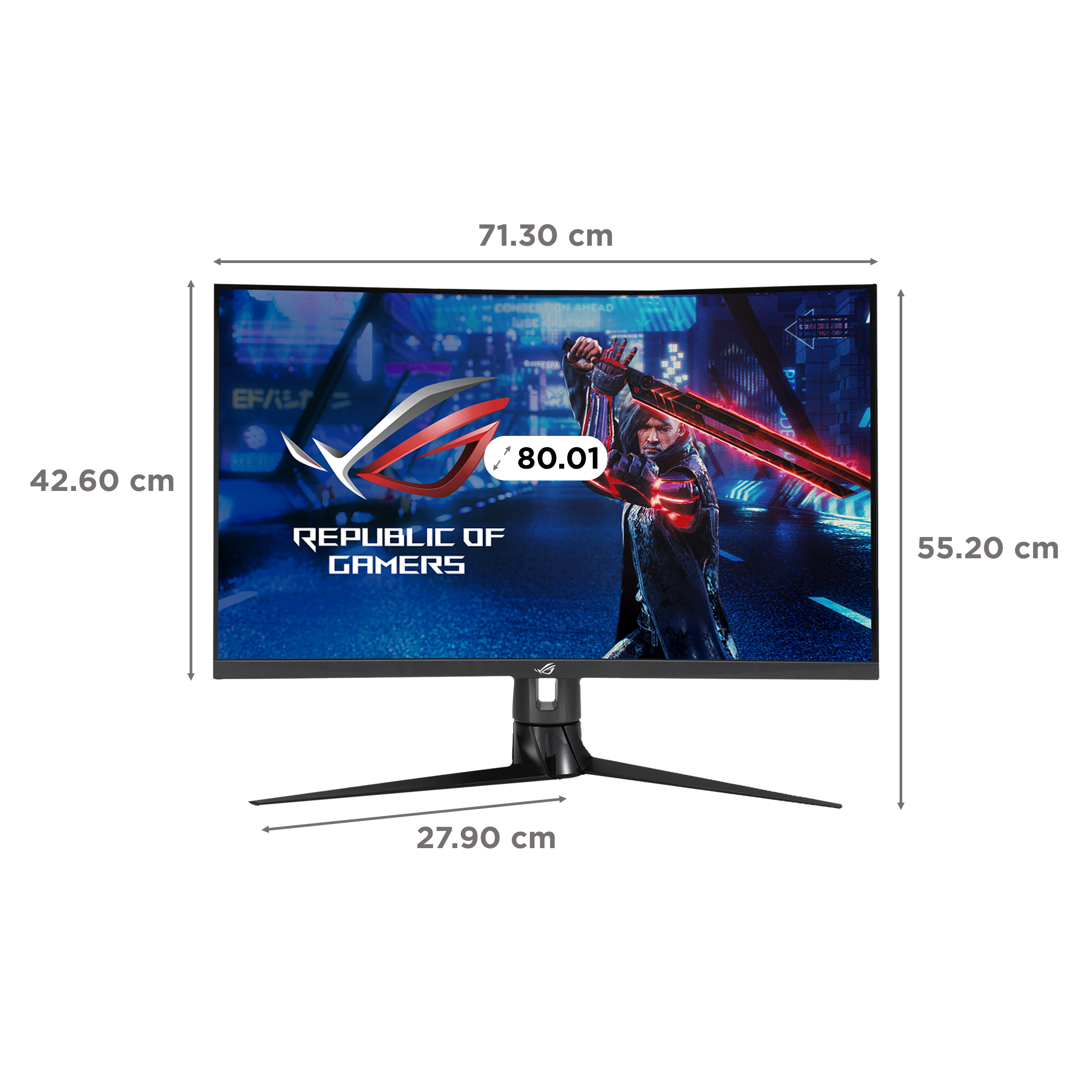 ASUS ROG Strix 80.01 cm (31.5 inch) WQHD VA Panel LED Curved Height Adjustable Monitor with LED Backlight_2