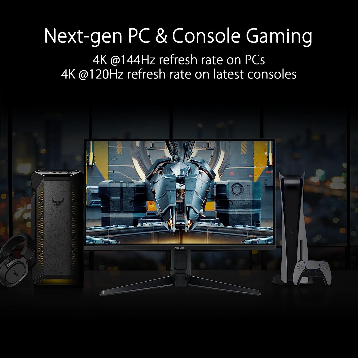 ASUS TUF 71.12 cm (28 inch) Ultra HD 4K Fast IPS Panel LED Height Adjustable Gaming Monitor with NVIDIA G-Sync Compatible_12