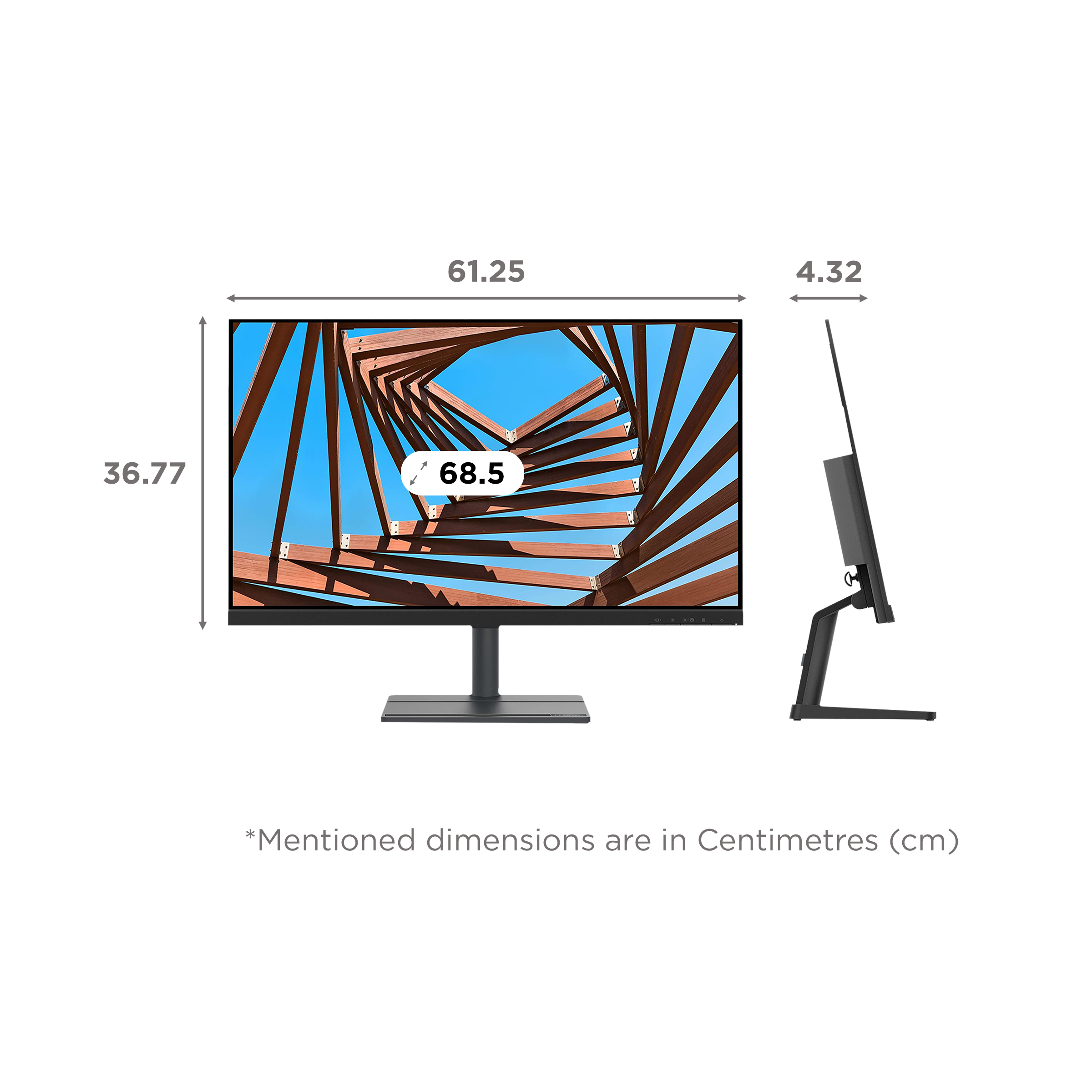 Lenovo L27e-30 68.5 cm (27 inch) Full HD IPS Panel Ultra Slim Monitor with AMD FreeSync Premium Technology_2