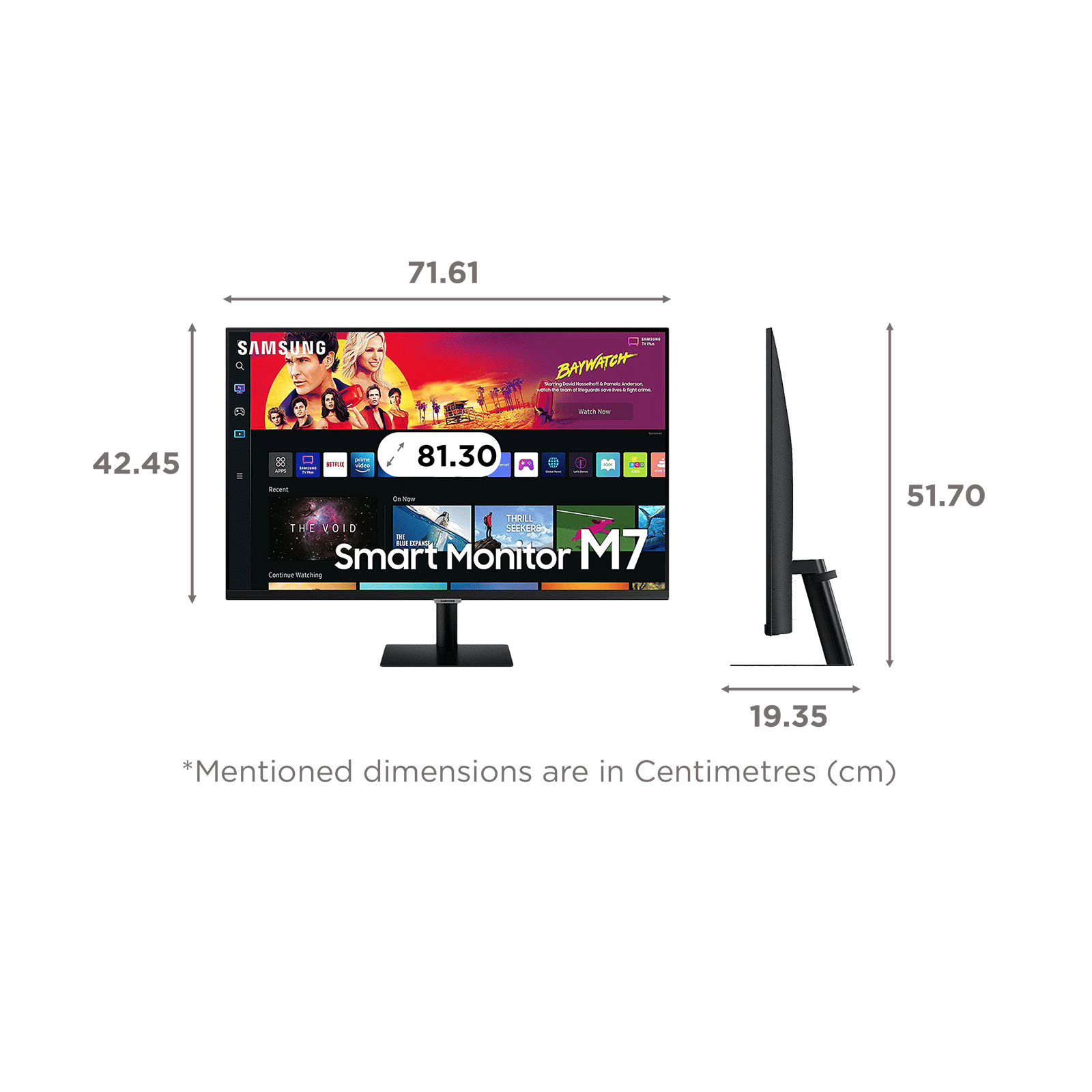 SAMSUNG 81.3 cm (32 inch) Ultra HD Flat Monitor (Auto Source Switch, 60Hz, LS32BM700UWXXL, Black)_2